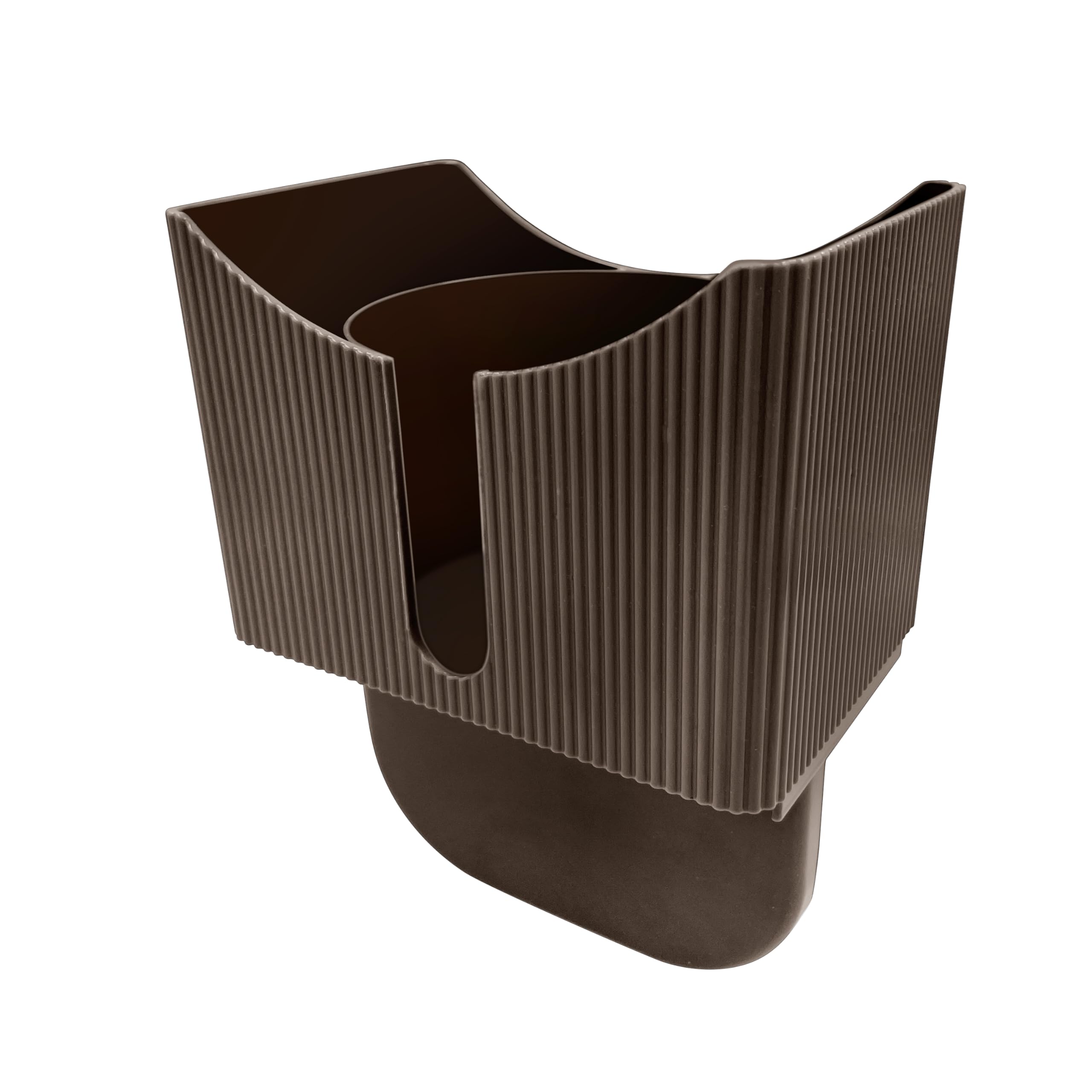 Couch Anti-Spill Drink Holder Tray, Couch Seat Cushion Cup Beverage Holder For Cups, Mugs, Bottles, Cans (Brown)