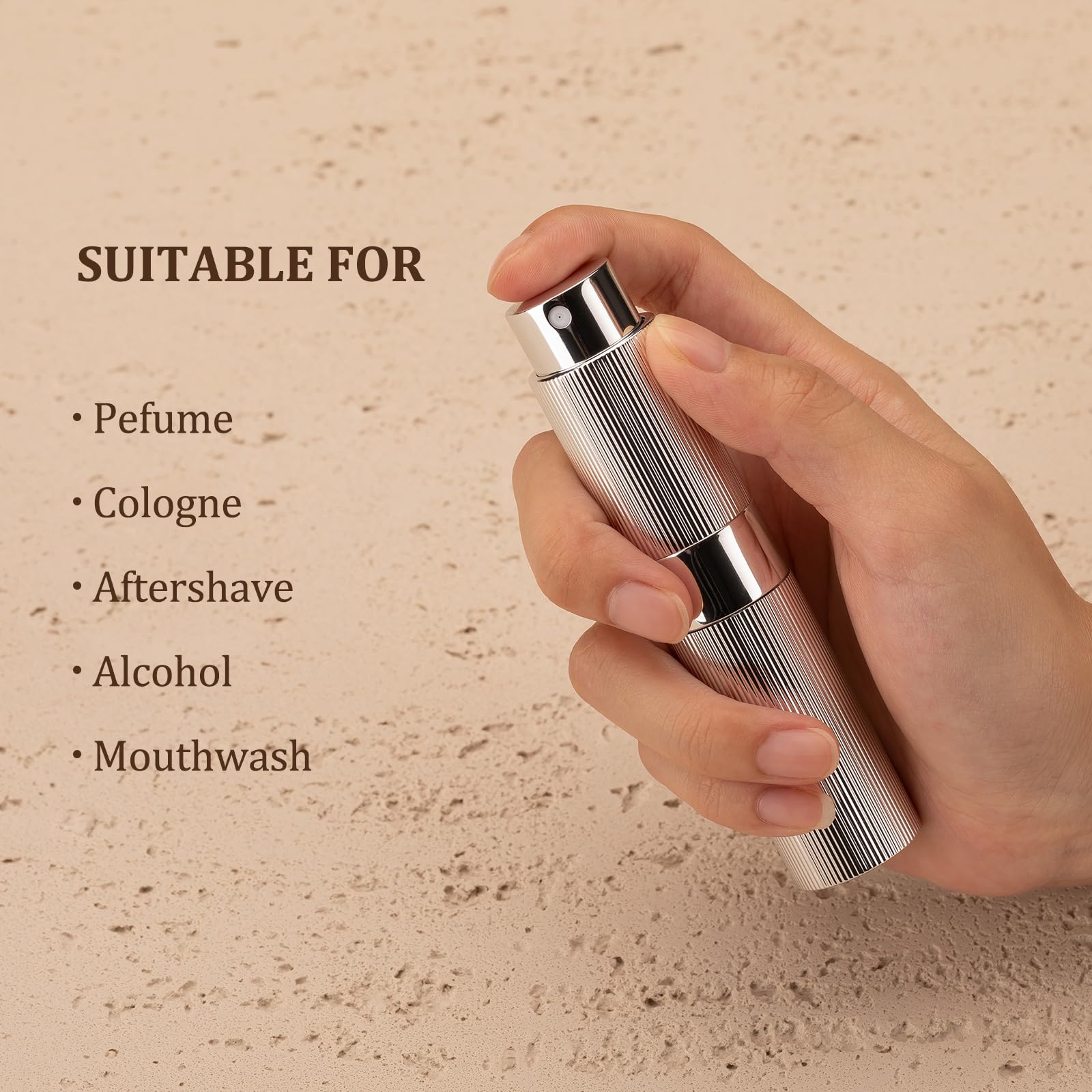 Lisapack Perfume Travel Refillable Bottle: Atomizer Cologne Spray For Men Portable - Mini Sprayer Empty For Refill - Small Size