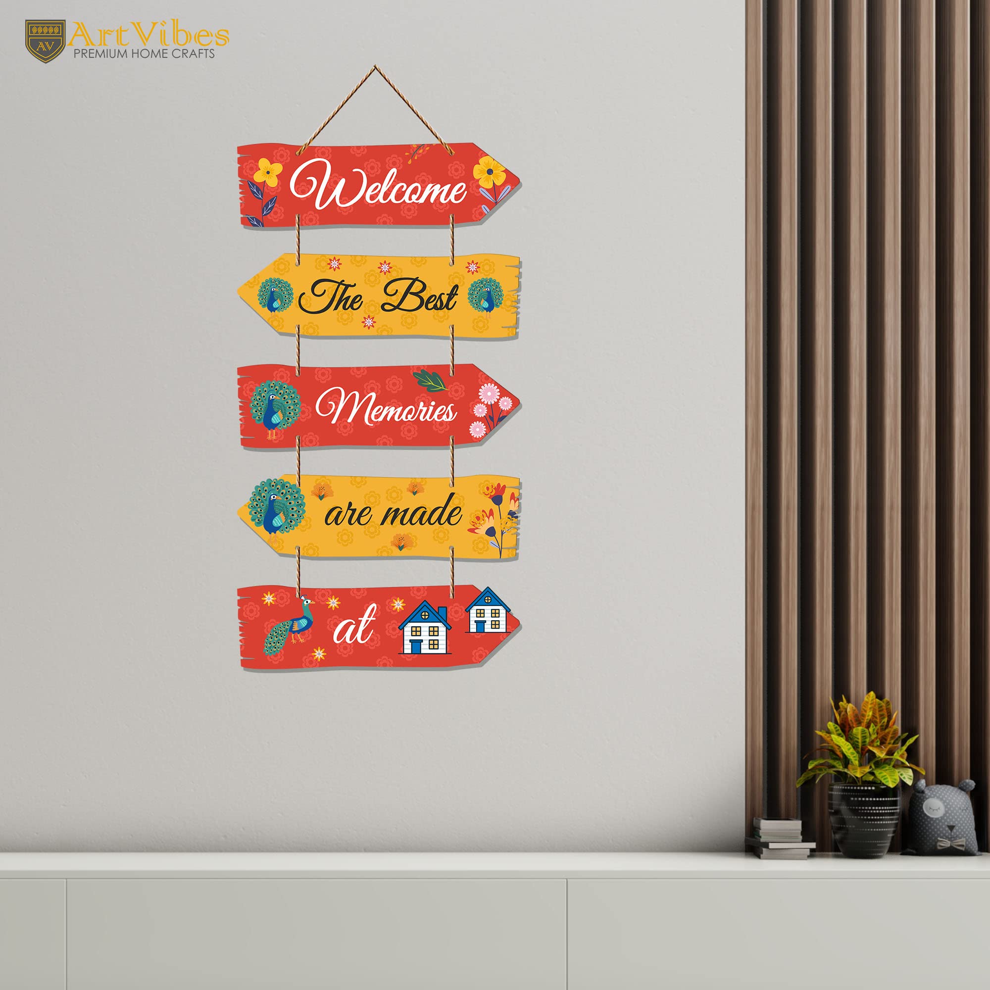 Artvibes Home Quotes Decorative Art MDF Wooden Wall Hanger for Living Room | Bedroom | Gifts | Decorative Hangings for Home Dcor