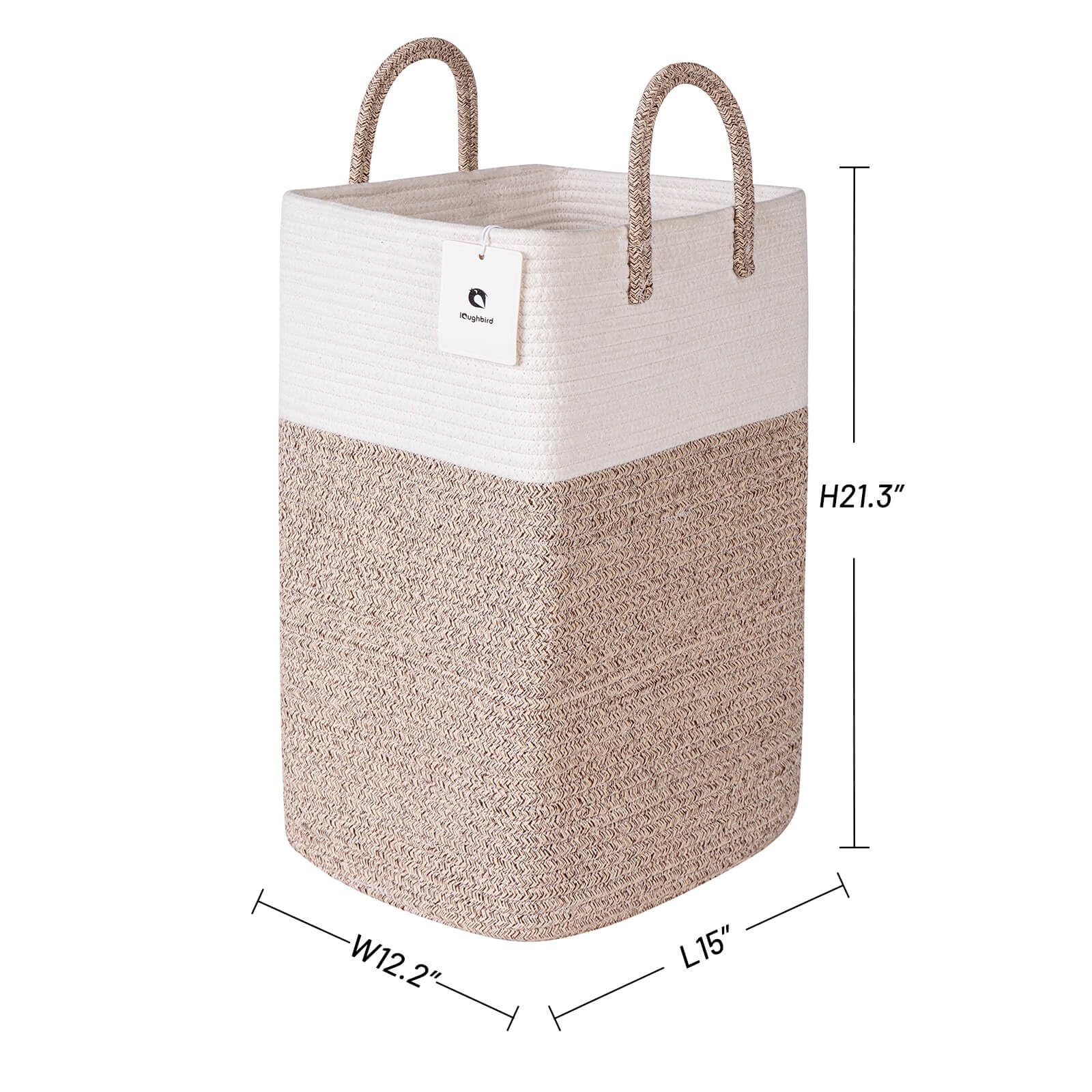 Tall Laundry Hamper Sorters Big Laundry Basket With Handles,Woven Cotton Rope, Versatile Storage For Dirty Clothes,Baby Toys,And