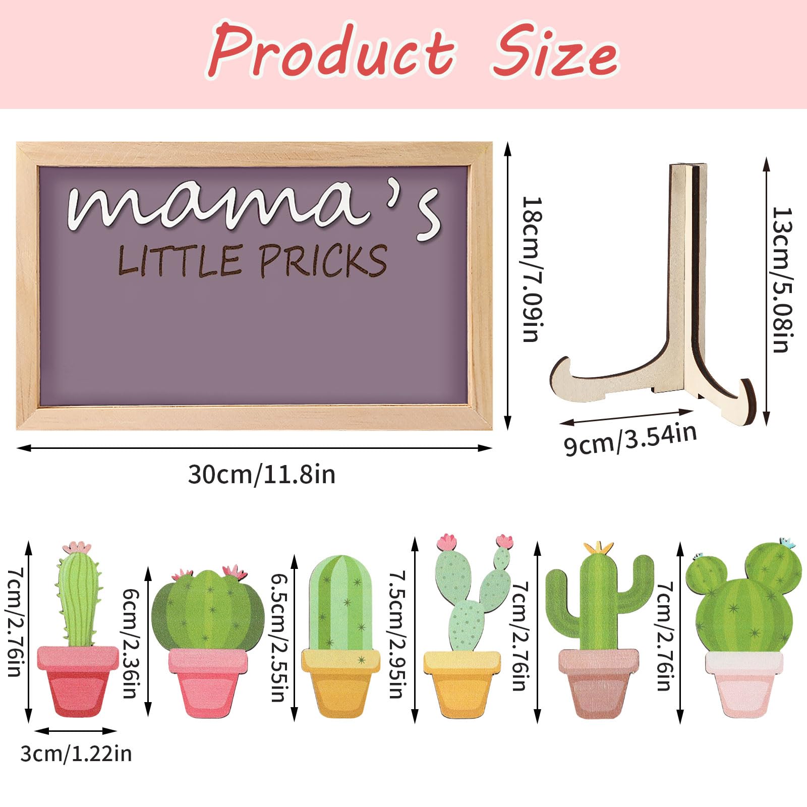 CypherX Personalized Gift for Mom Birthday, Mom Gifts from Daughter, Mama's Little Pricks, Funny Mother Gift, Cute Decor Sign fo