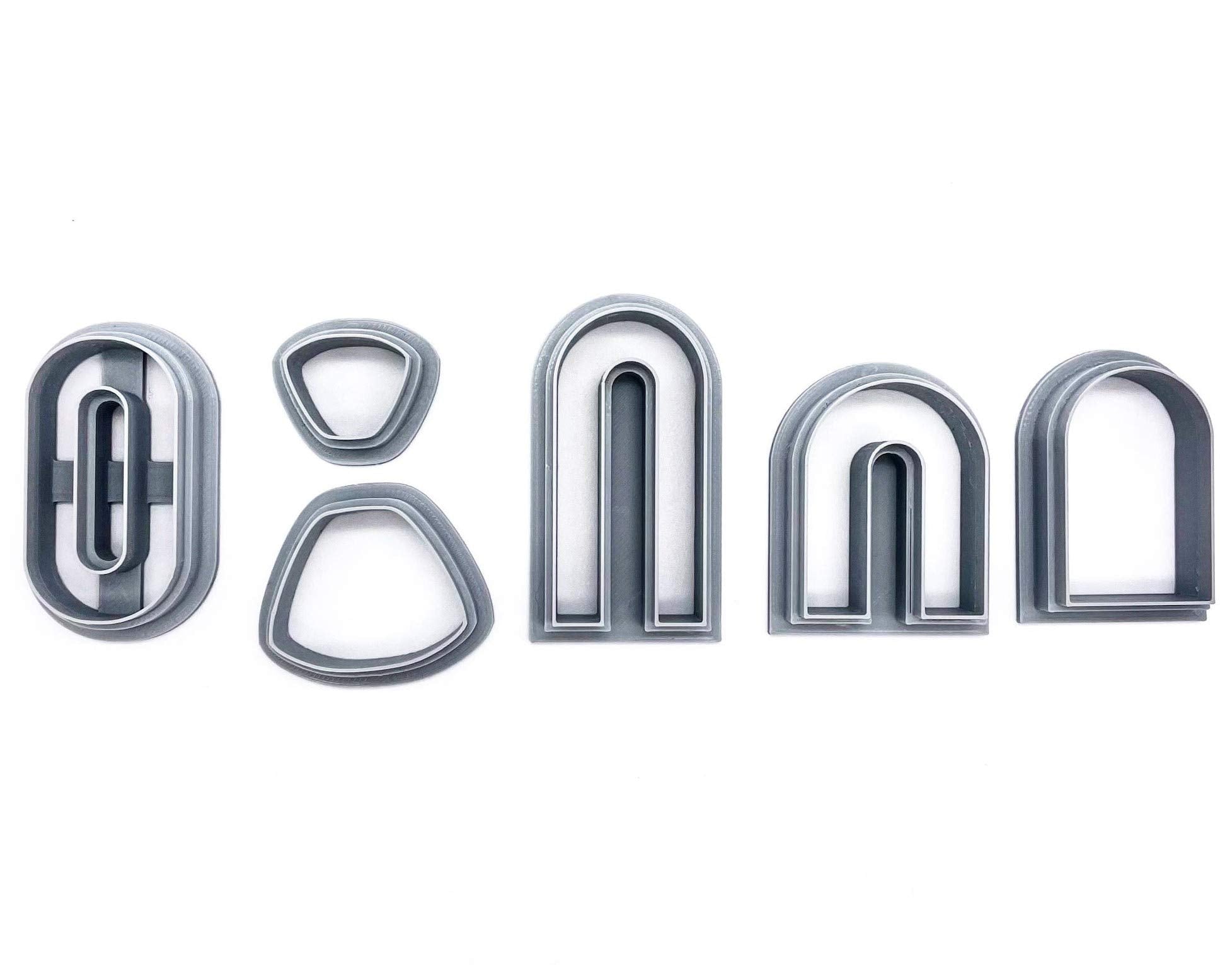 Polymer Clay Cutters For Earrings - The Clayful Co Starter Pack Set Of 6 - Clay Cutters For Polymer Clay Jewelry Earrings Shapes