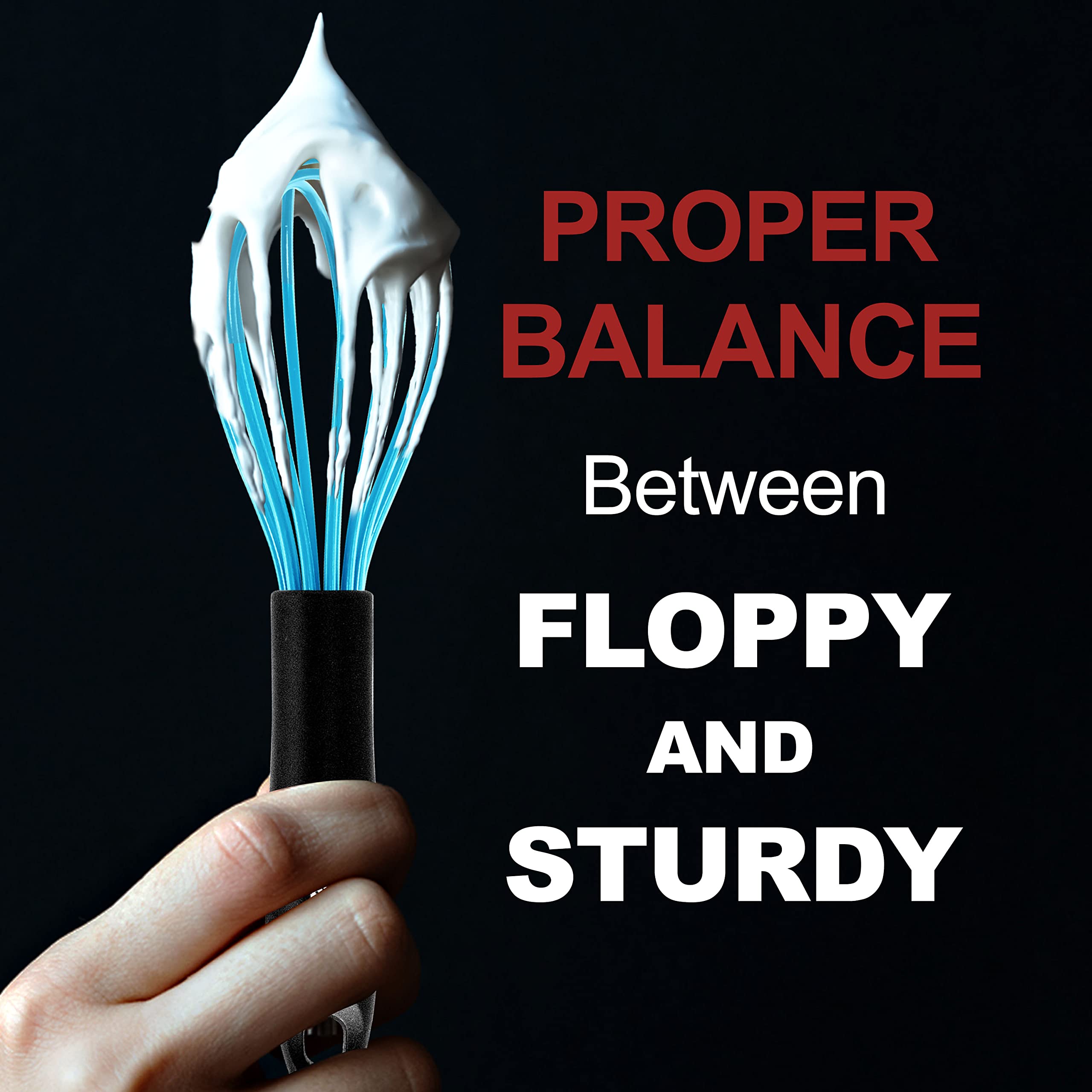 Anaeat Silicone Kitchen Whisk Set Of 4, Perfect For Non-Stick Cookware, Milk And Egg Beater Blender For Whisking, Cooking, Bakin