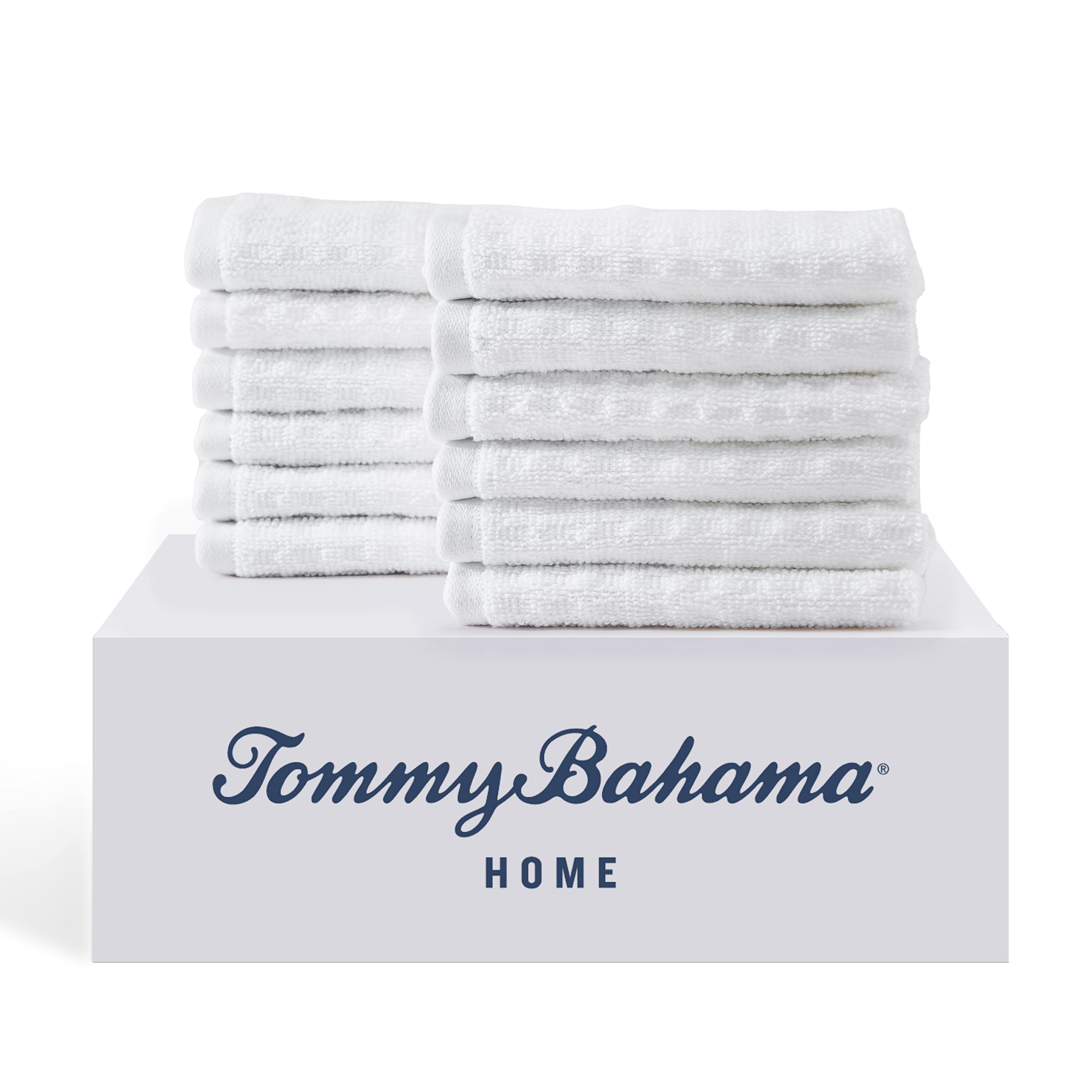 Tommy Bahama- Washcloth Set, Highly Absorbent Cotton Bathroom Decor, Low Linting & Fade Resistant, Oeko-Tex Certified (Northern