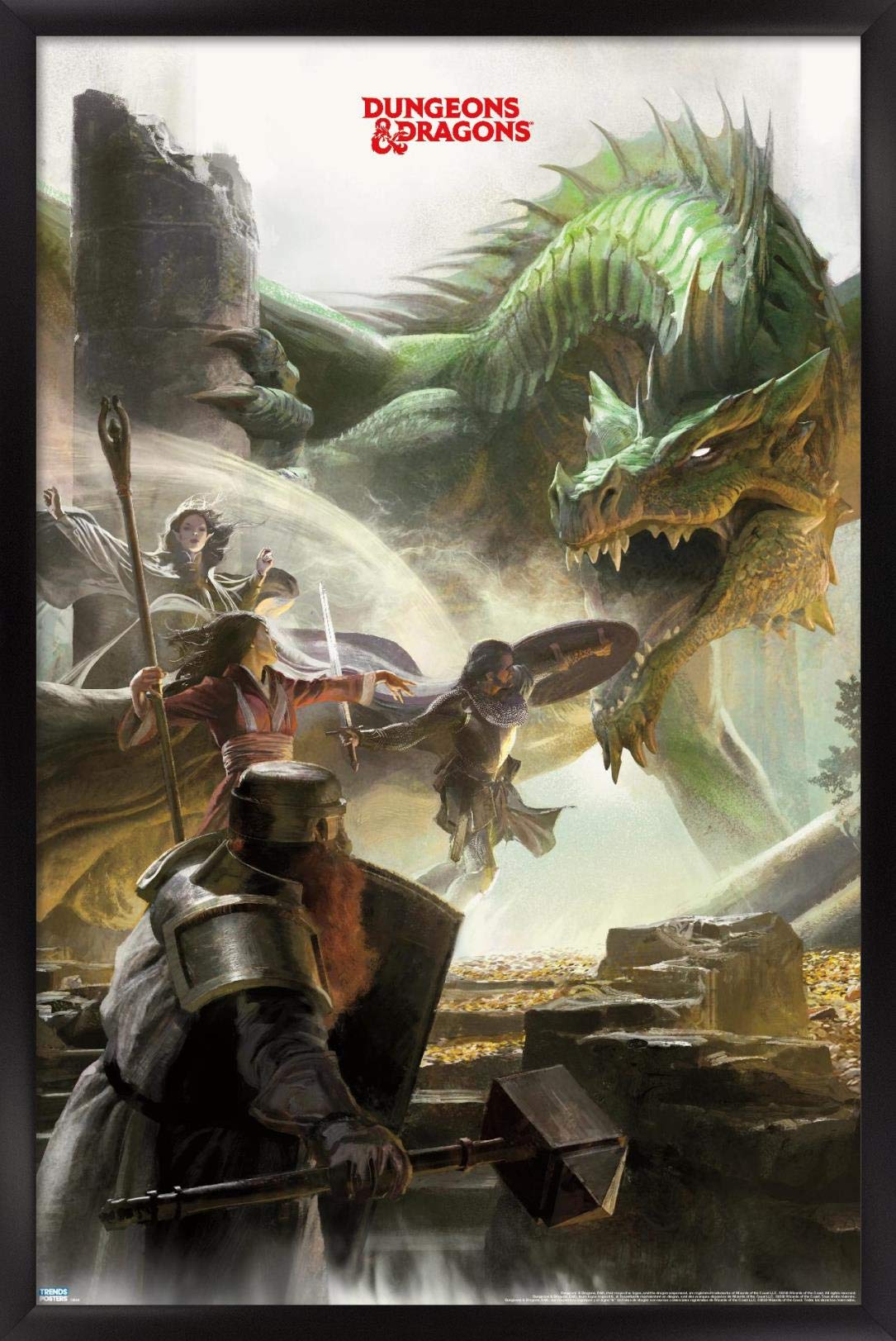 Trends International Dungeons And Dragons - Adventure Wall Poster, 22.375'' X 34'', Black Framed Version
