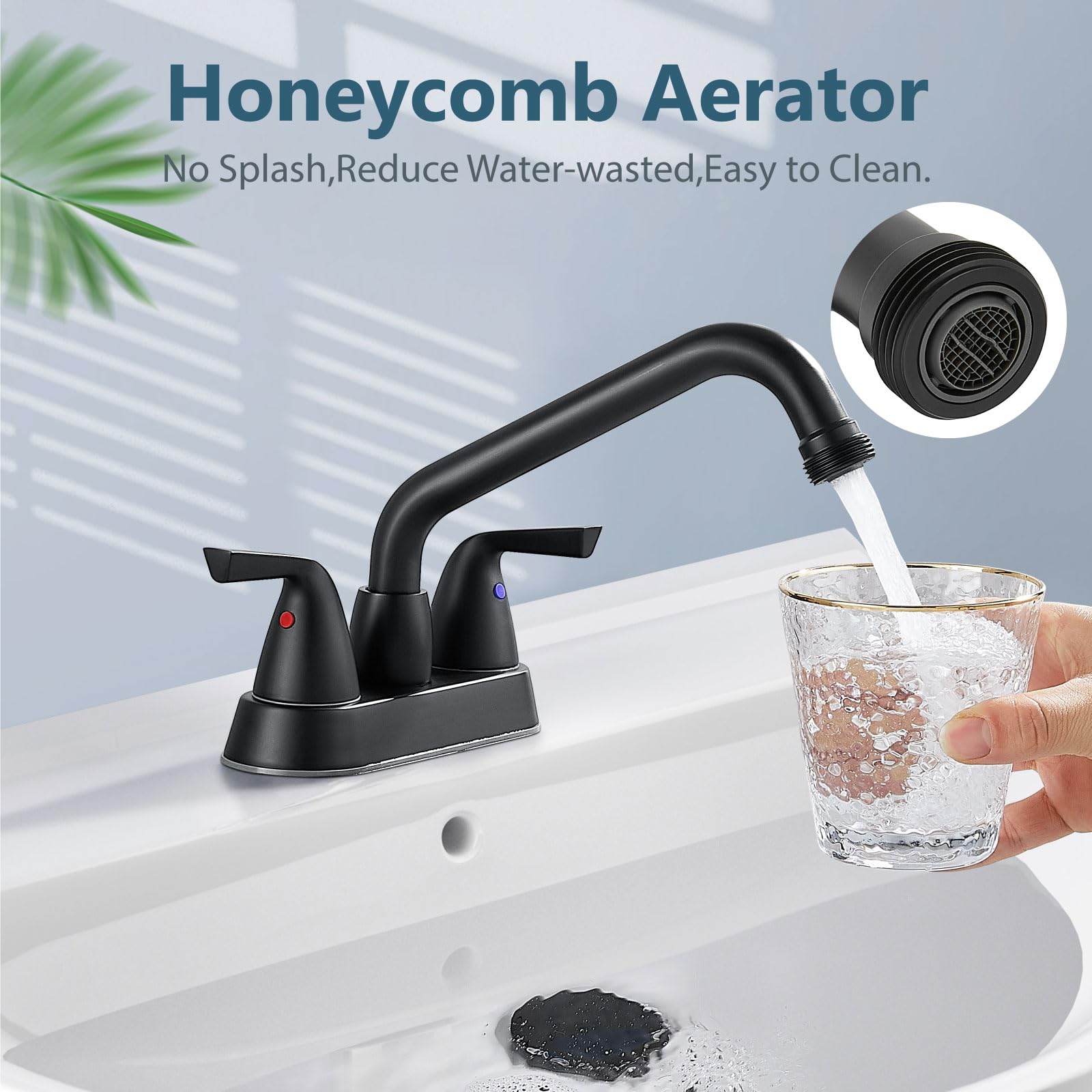 Aolemi Utility Laundry Sink Faucet,4 Inch Centerest Laundry Faucets For Utility Sink,Laundry & Utility Room Sink Faucet,With Swi