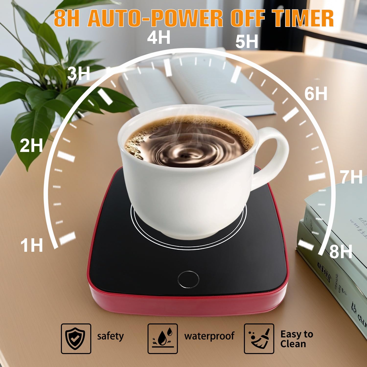 Coffee Mug Warmer - Gifts For Women - Fast Heating 16W Coffee Warmer With 3-Level Temperature Adjustment, 8H Auto Shut-Off, Smal