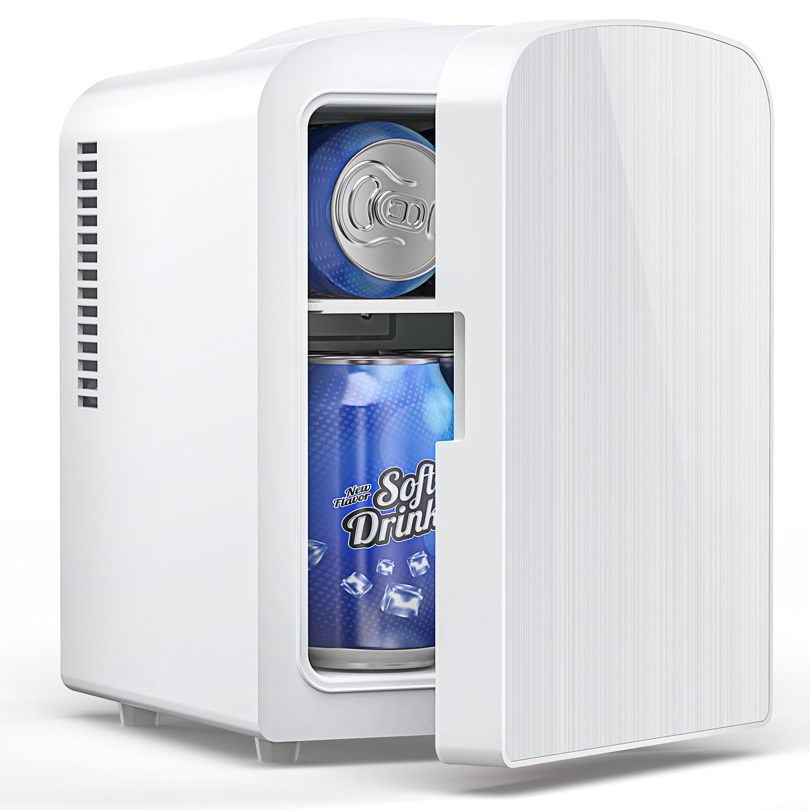 Electactic Mini Fridge, 4L/6 Cans Cooler & Warmer Portable Compact Refrigerator, Small Skincare Fridge for Makeup Food and Drink