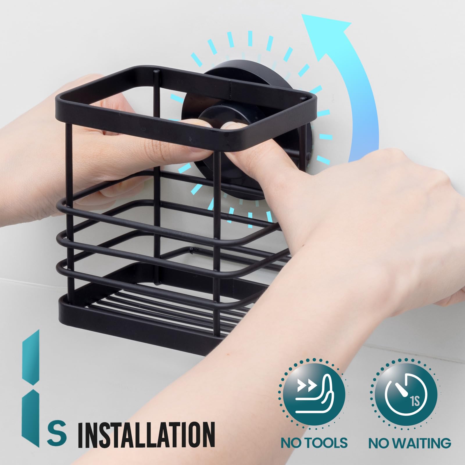 Taili Patented Suction Cup Toothbrush Holder, Stainless Steel Anti-Puddling Shower Toothbrush Holder, No Drilling Removable Orga