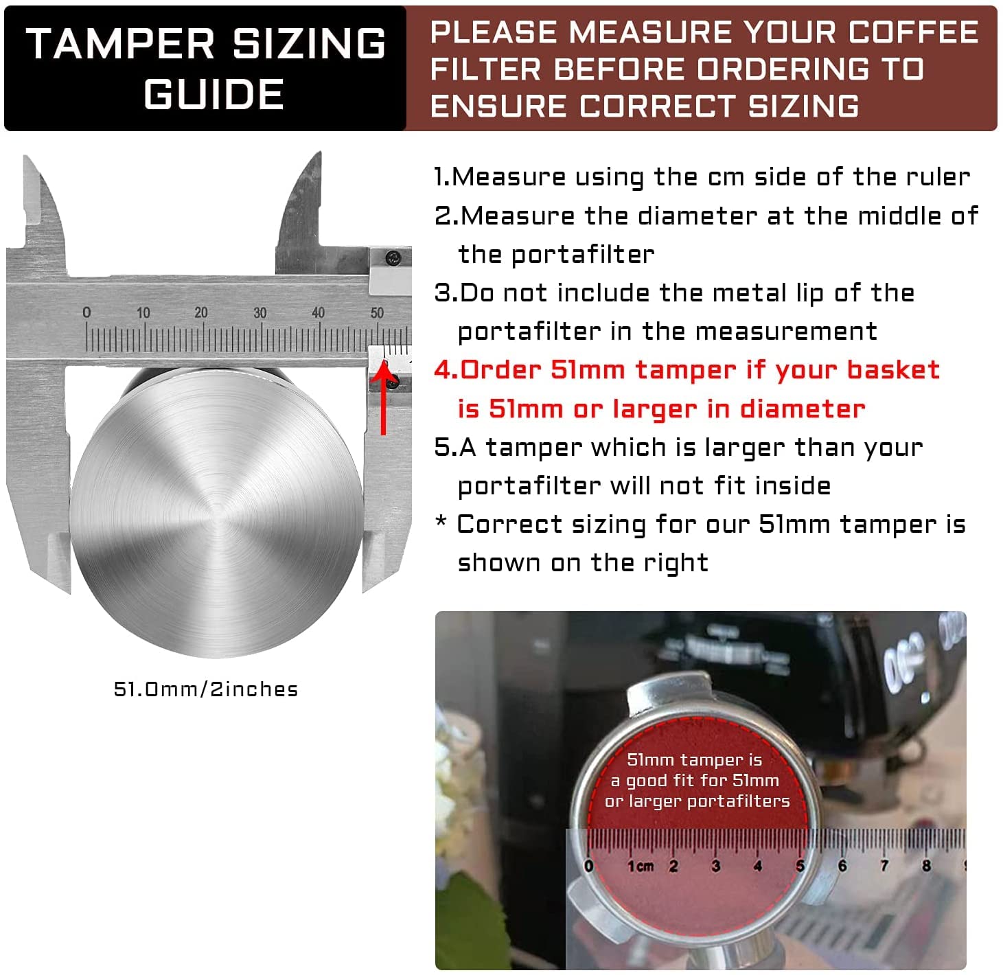 Ezebesta 51 Mm Coffee Tamper Set Coffee Press For Portafilter Machine Espresso Tamper With Tamper Mat, Frothing Pitcher (350Ml/1