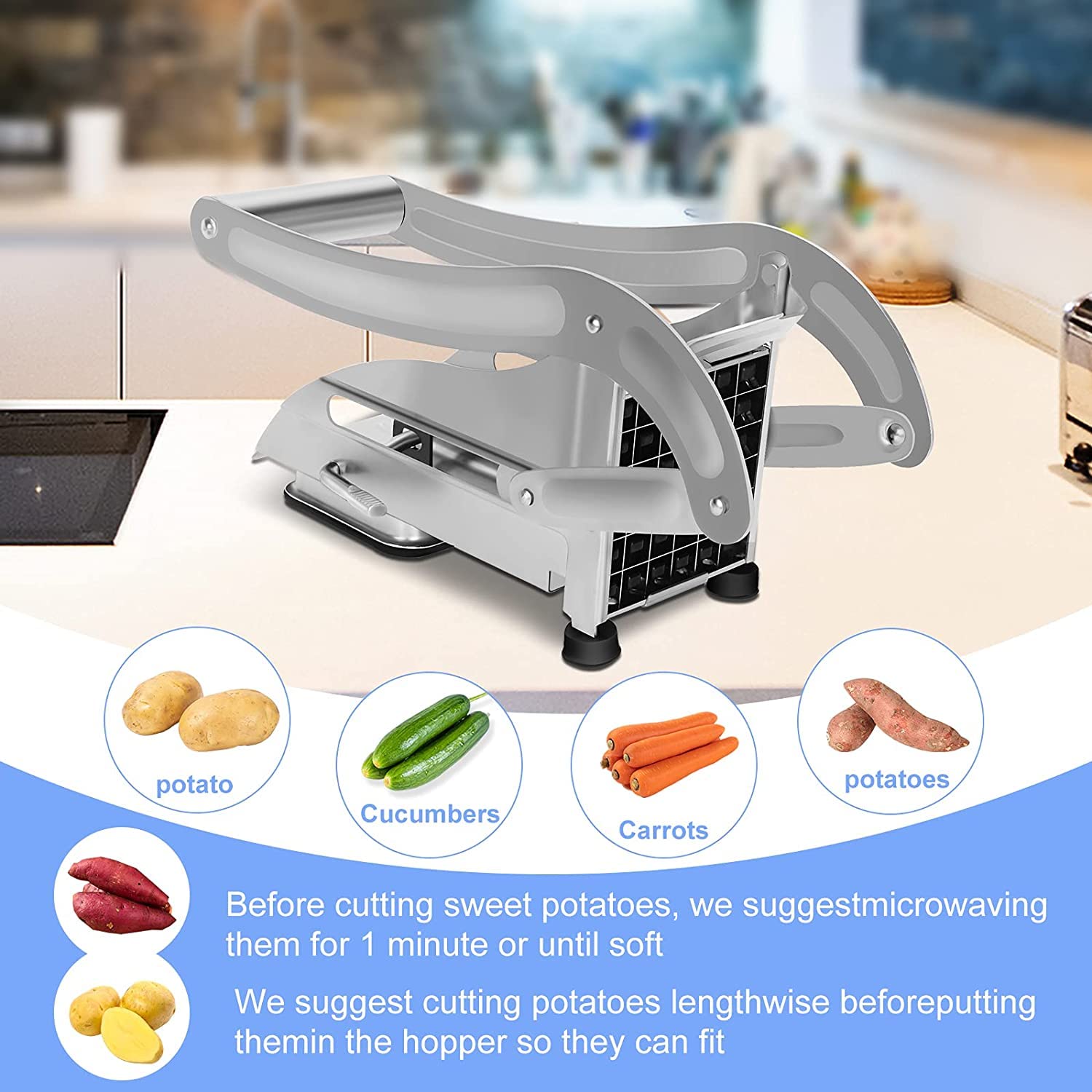 Simpli-Magic French Fry Cutter, Standard, Stainless