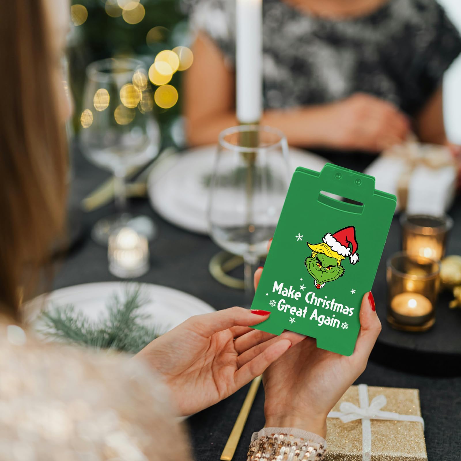 Funny Christmas Decor Sign - Make Christmas Great Again | Humorous Holiday Home & Office Desk Decor | Novelty Winter Theme Sign|