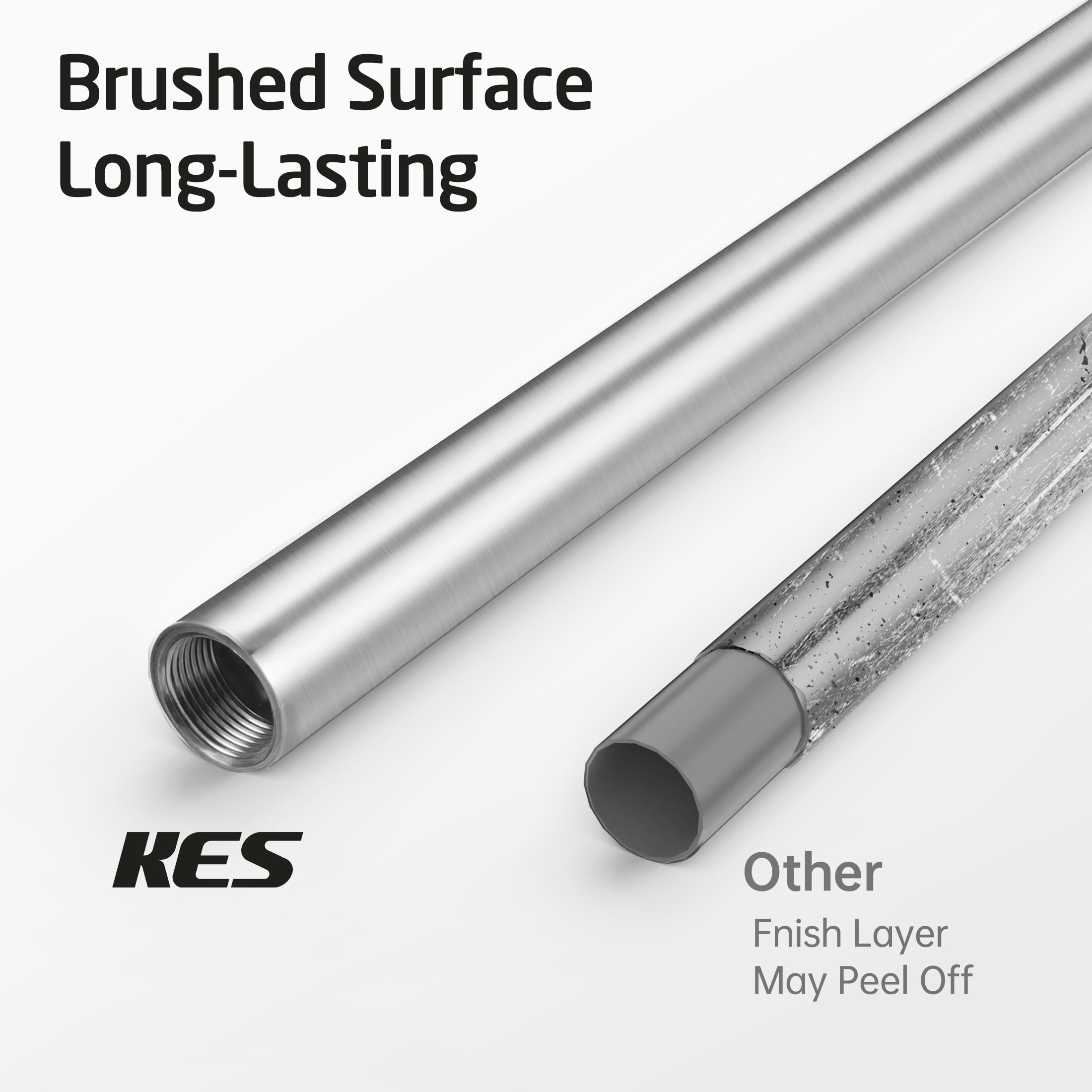 Kes Freestanding Toilet Paper Holder Stand Bathroom Toilet Paper Storage Stainless Steel Brushed Steel, Bph286S1A-2