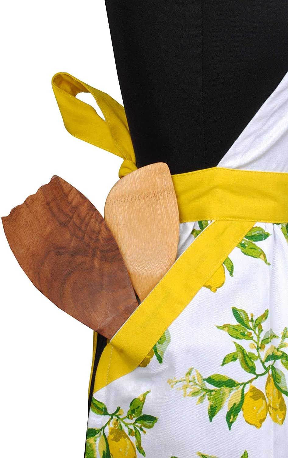Amour Infini Kitchen Apron For Women With Pockets Cotton Printed Aprons For Baking, Gardening, Painting Reusable And Washable (2