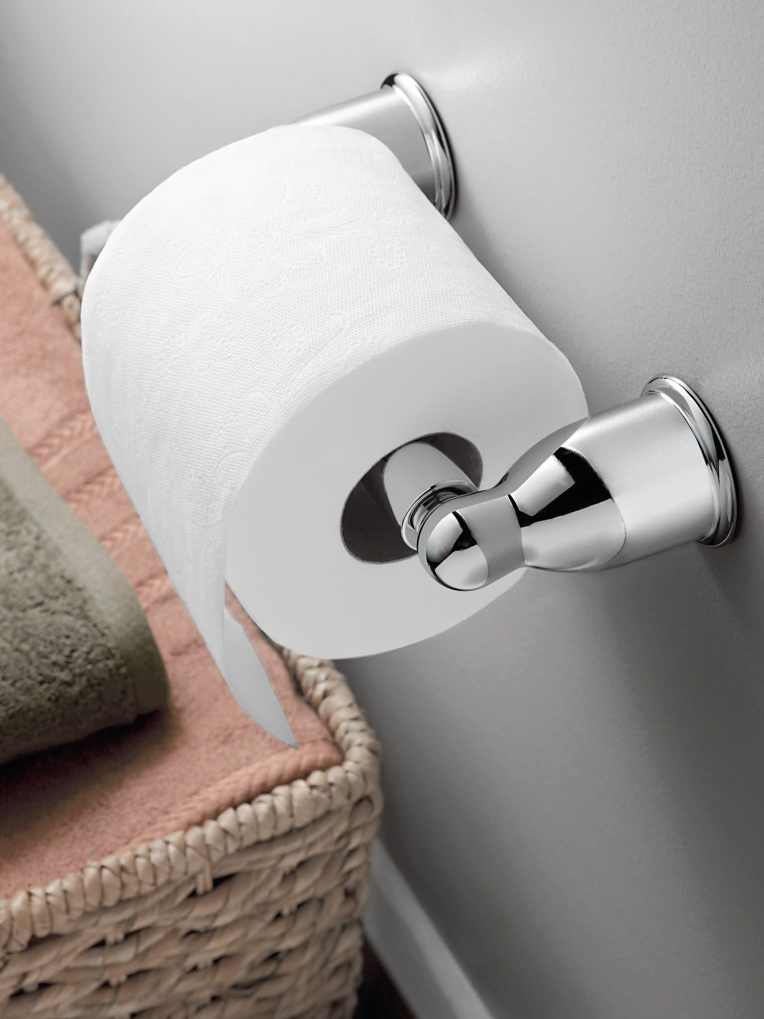 Moen Yb8099Ch Mason Spring Loaded Toilet Paper Roller, Chrome