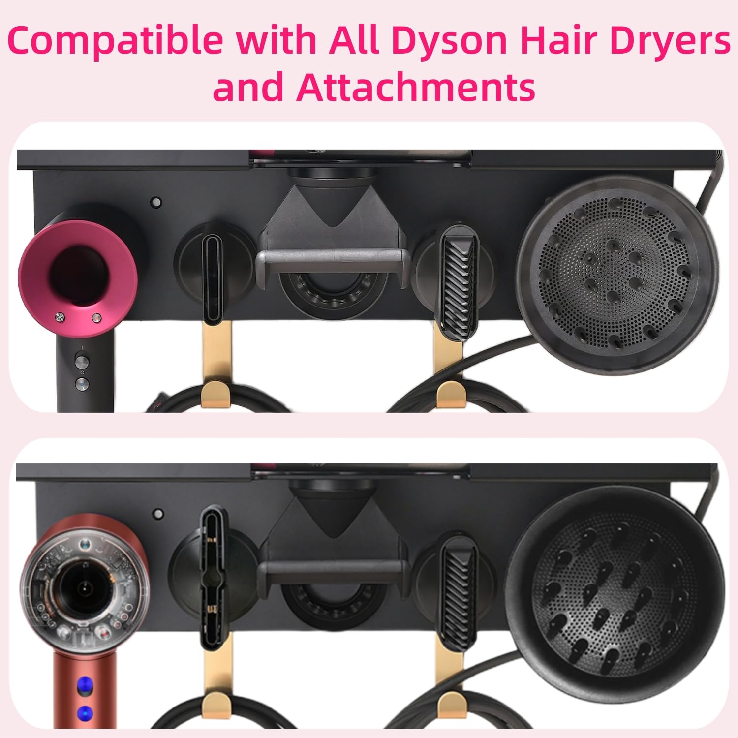Dyson Airwrap Holder, Dyson Airwrap Wall Mount, 2In1 Dyson Airwrap Organizer & Dyson Hair Dryer Holder, Dyson Hair Dryer Stand F