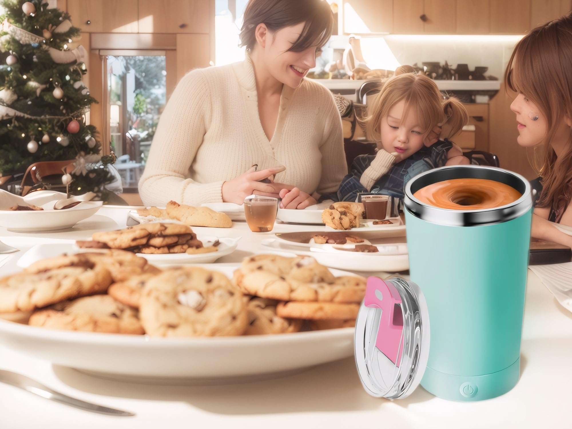 Self Stirring Mug With Lid 13.5 Oz Electric High Speed Mixing Cup 400Ml Rechargeable Automatic Stirring Coffee Mixer Cup(Color:G