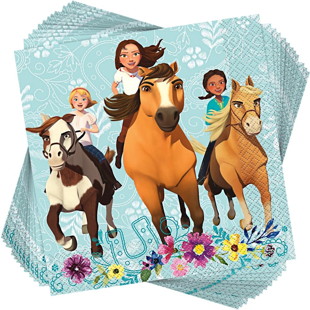 Spirit Riding Free Luncheon Paper Napkins - 6.5'' X 6.5'', 16 Pcs