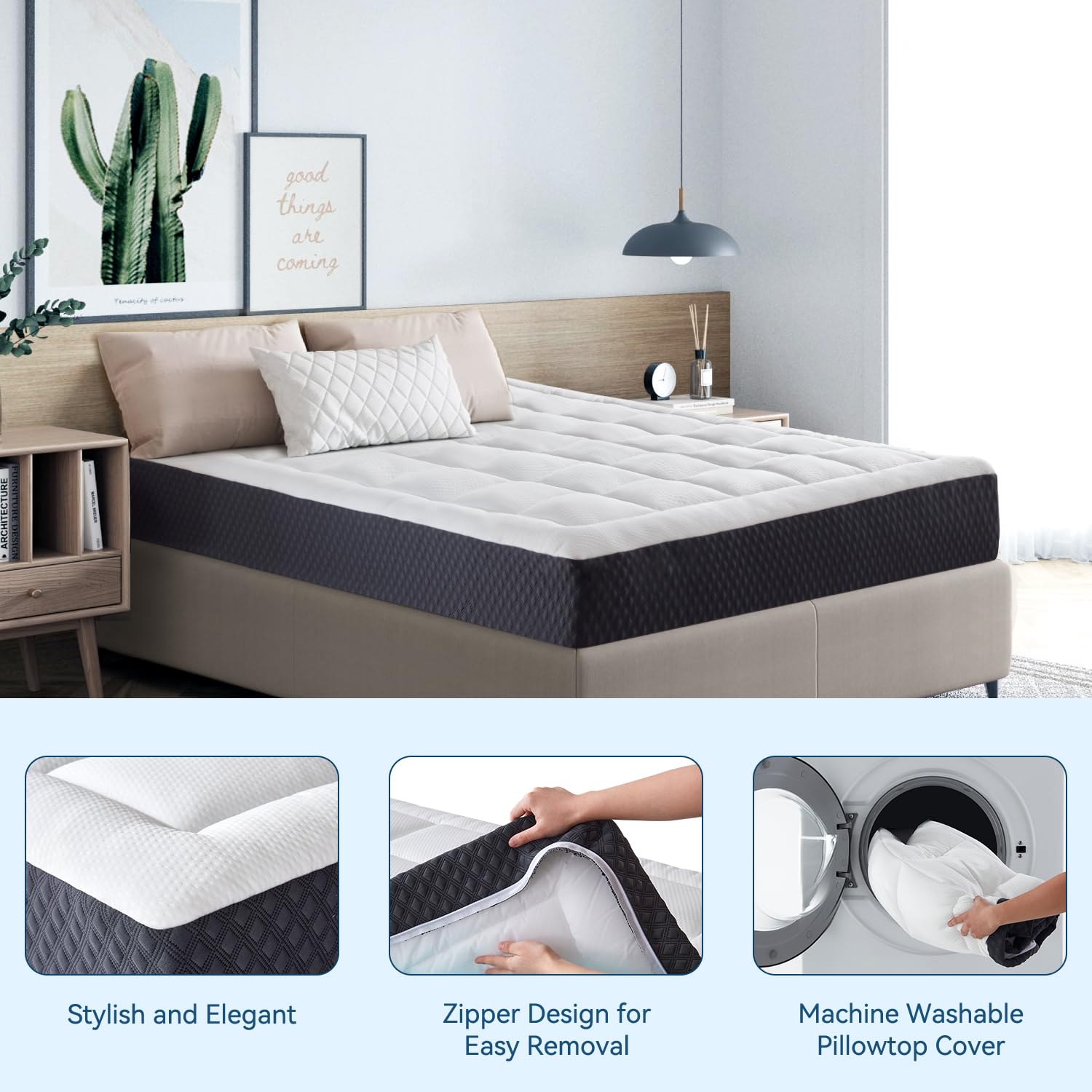 Onenice 10 Inch Twin Mattress For Single Bed, Breathable Gel-Memory Foam Plus Pillowtop Mattress In A Box For Pressure Relief, C
