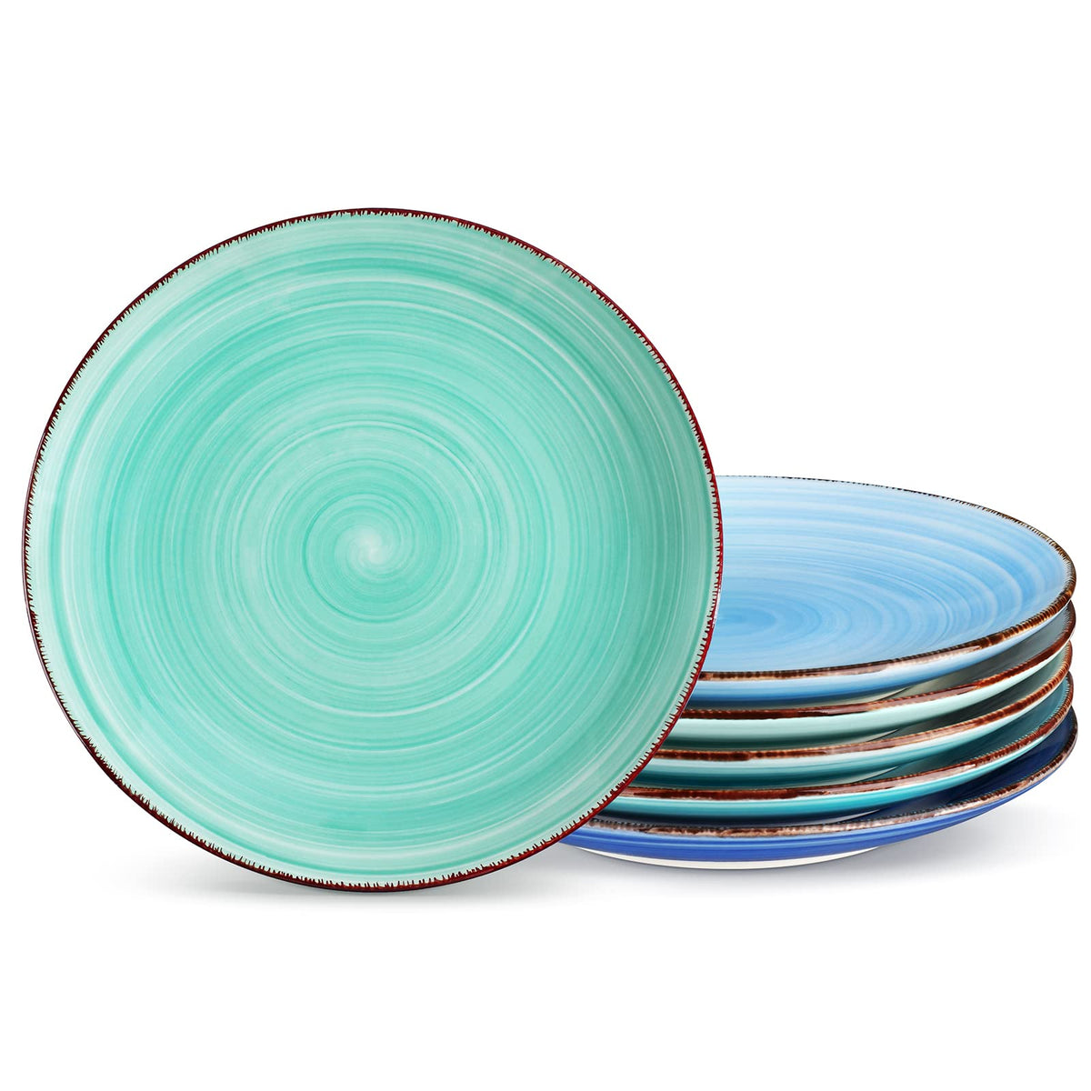 Vancasso Bonita Salad Plates, 8.5 Inch Small Dinner Plates Set, Ceramic Dessert Plate Serving Dishes Set Of 6, Microwave, Oven A