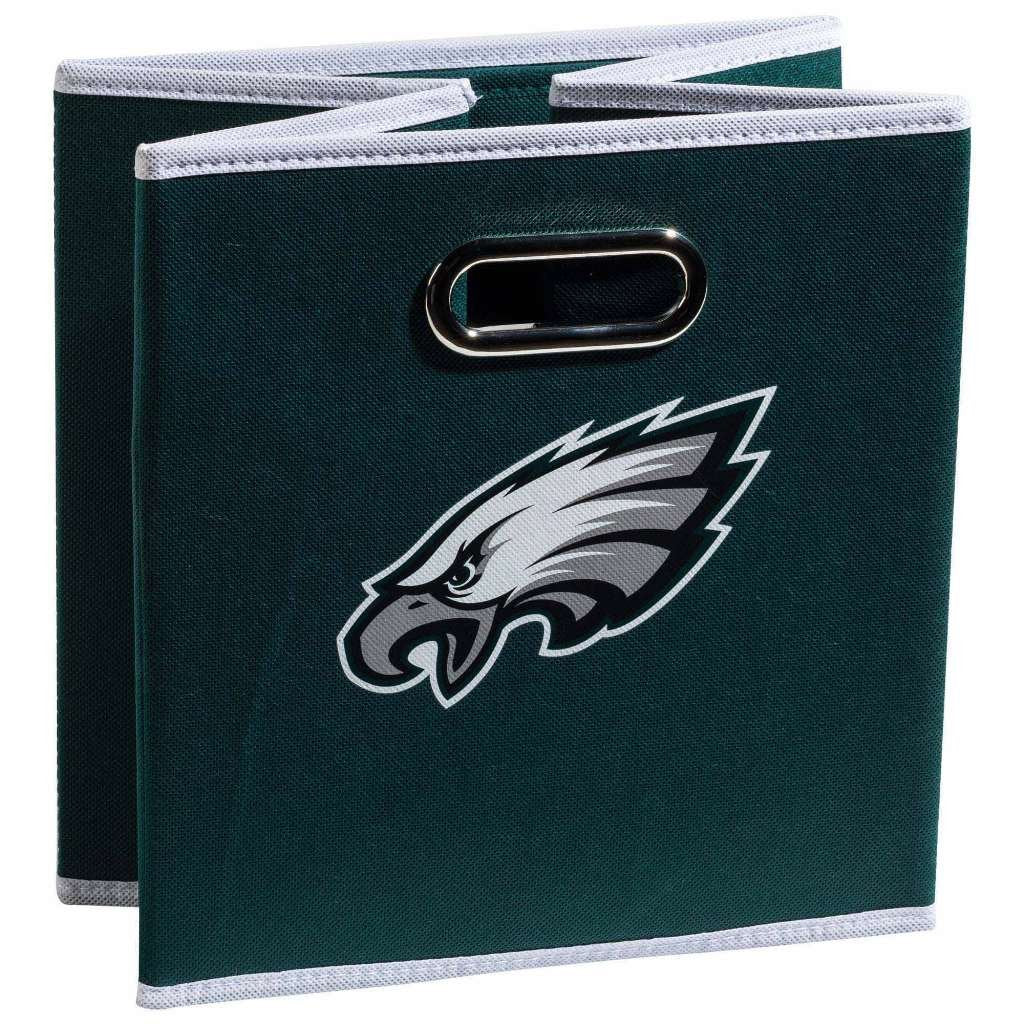 Franklin Sports Nfl Philadelphia Eagles Collapsible Storage Bin - Nfl Folding Cube Storage Container - Fits Bin Organizers - Fab
