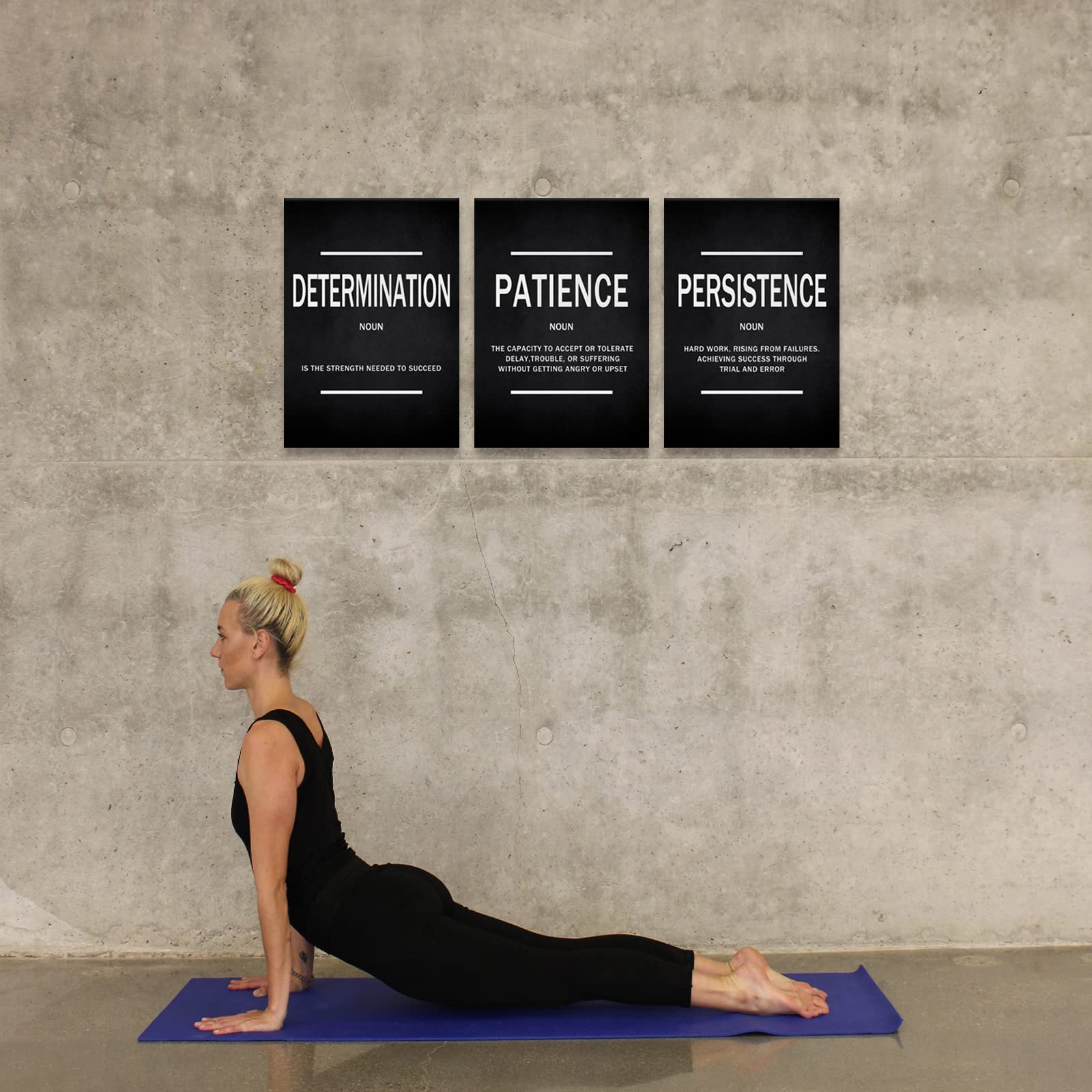 KAWAHONE Inspiration Quotes Wall Art, Motivational Determination Patience Persistence Poster Positive Affirmations Wall Picture