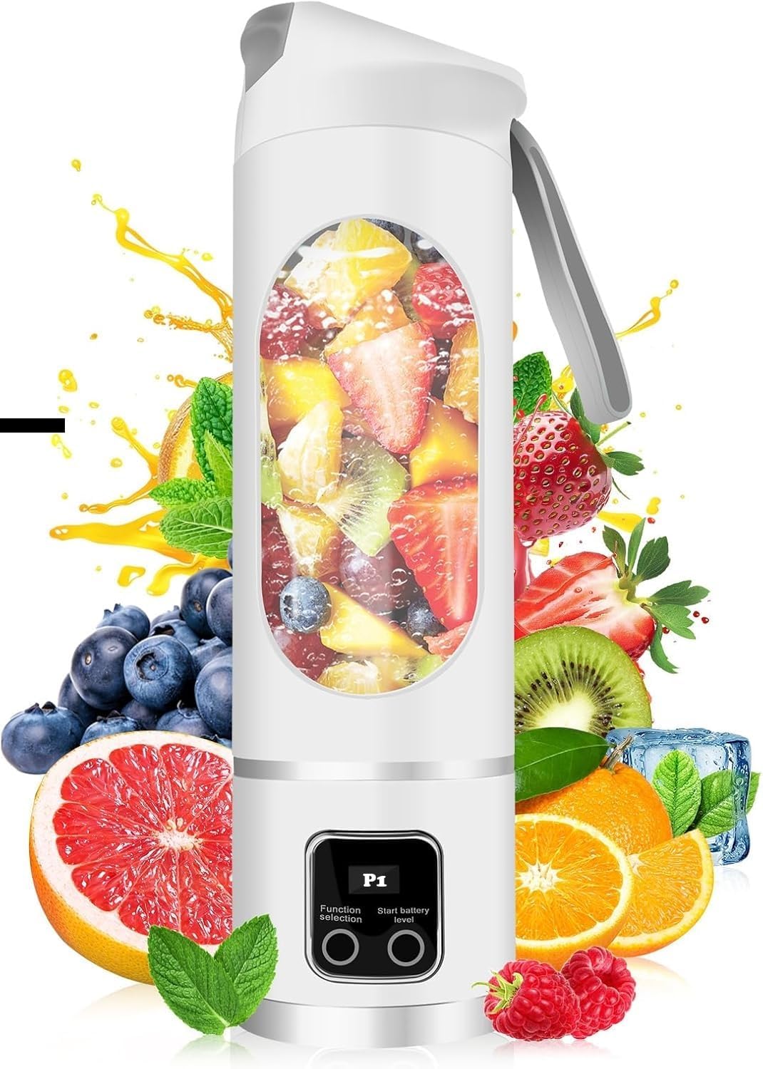 Usb Rechargeable Portable Smoothie Juicer Blender, Fresh Fruit & Vegetable Mixer, Instant Energy Drinks Maker, Perfect For Campi
