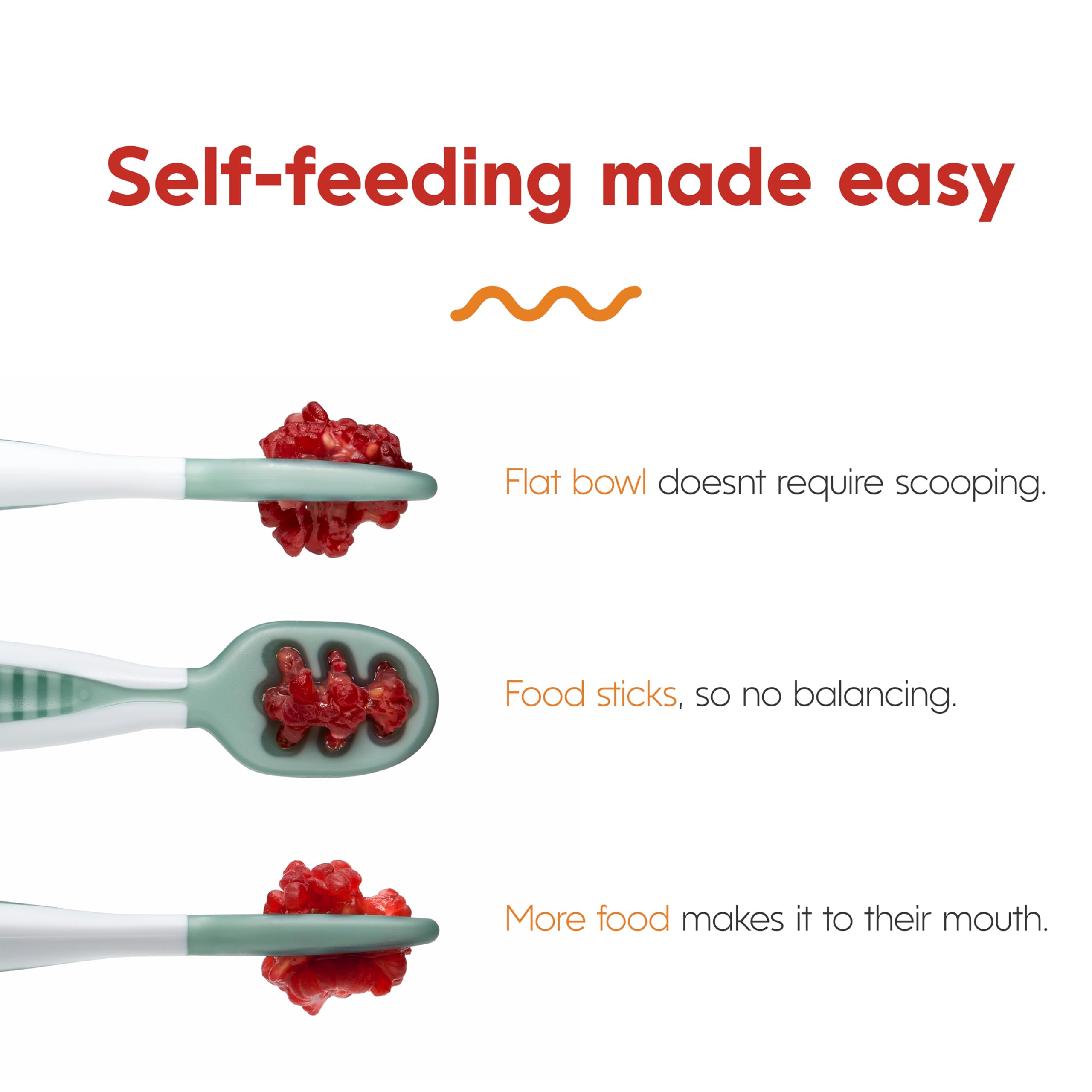 Numnum Baby Spoons Set, Pre-Spoon Gootensils For Kids Aged 6+ Months - First Stage, Baby Led Weaning (Blw) Spoon - Self Feeding,