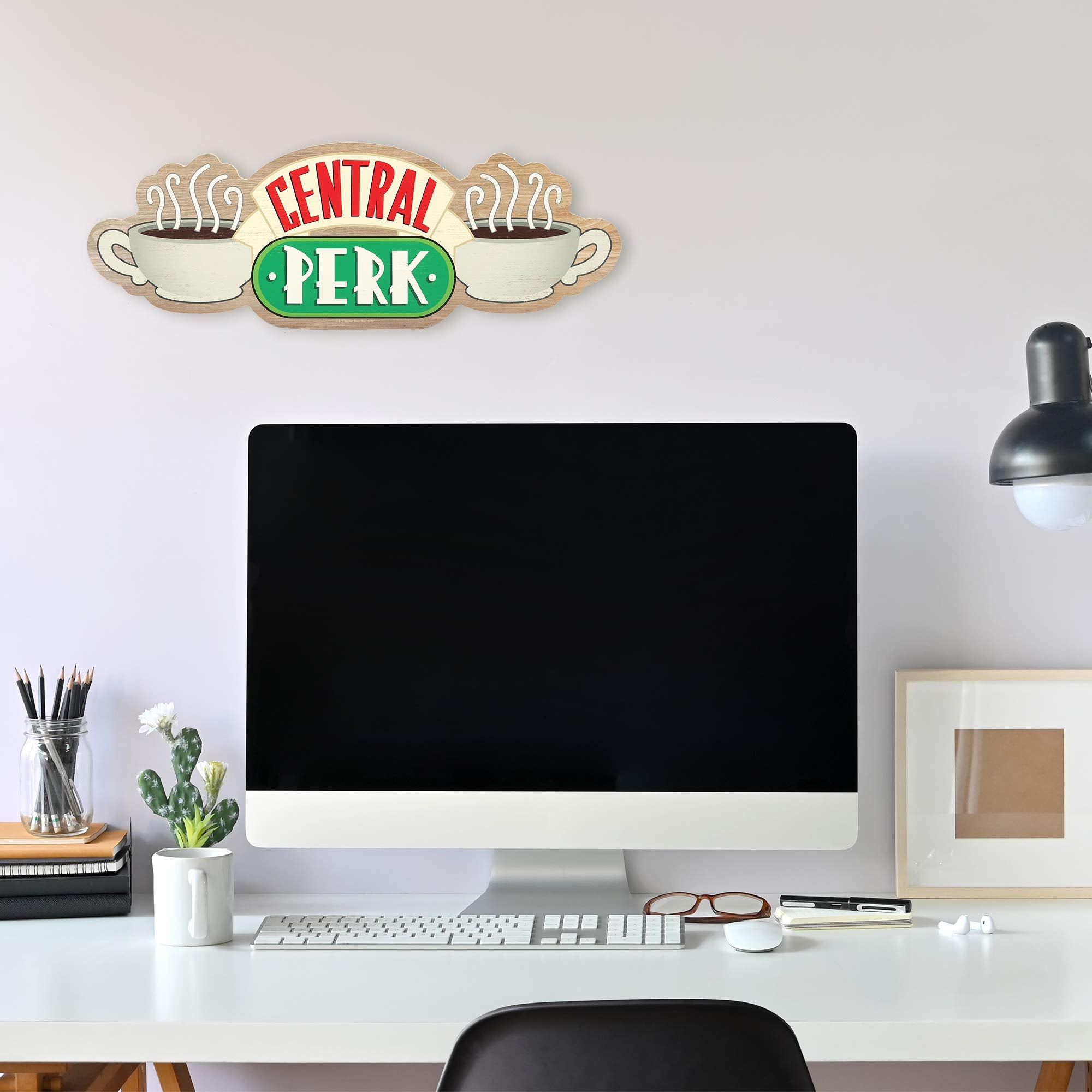 Friends Central Perk Coffee Wood Wall Decor - From The Hit Tv Show - Large Central Perk Sign For Kitchen, Office Or Movie Room