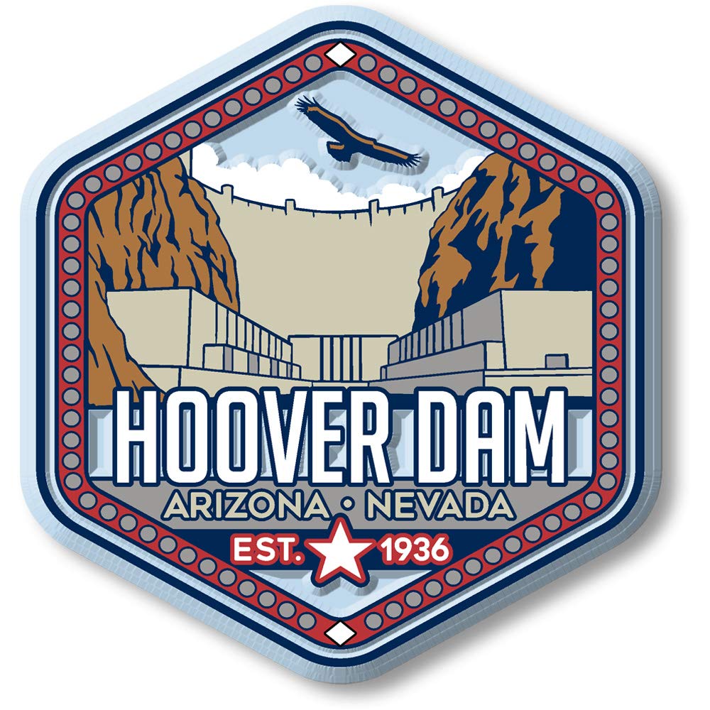 Hoover Dam Magnet By Classic Magnets, 2.9'' X 3.1'', Collectible Souvenirs Made In The Usa