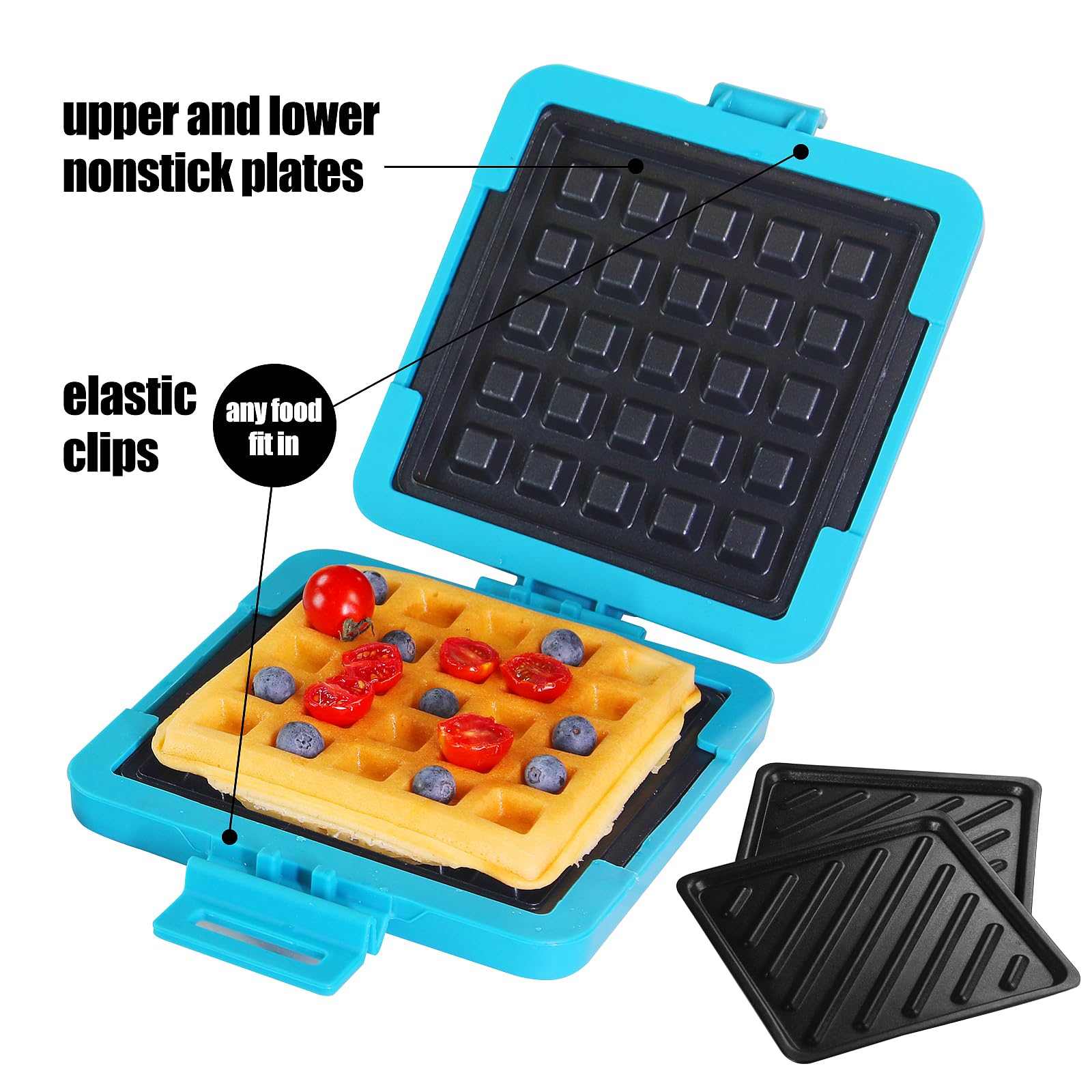 Mkysail Toaster,Microwave Toaster, Sandwich Maker, Waffle Maker, Panini Maker, Dishwasher Safe,No Electricity,Wireless,Time Savi