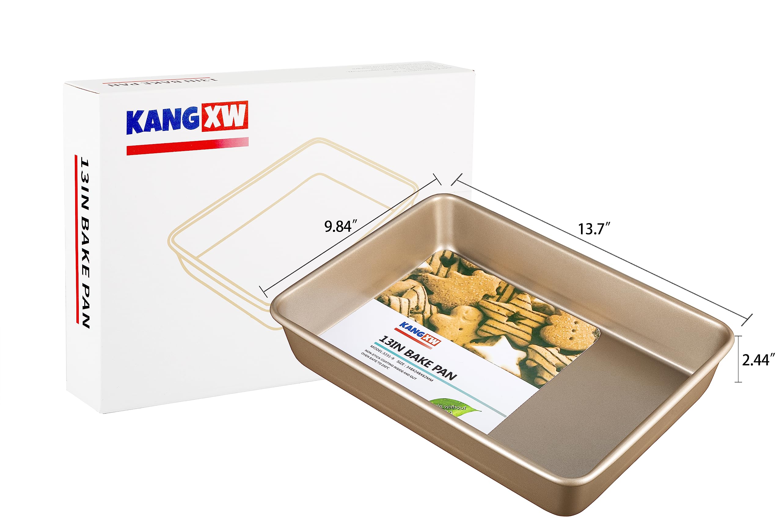 Kangxw Baking Pan,Heavy-Duty Carbon Steel Bakeware, Safe And Healthy, Non-Stick Cake, Pizza, Pie, Biscuit, Baking Pan For Oven (