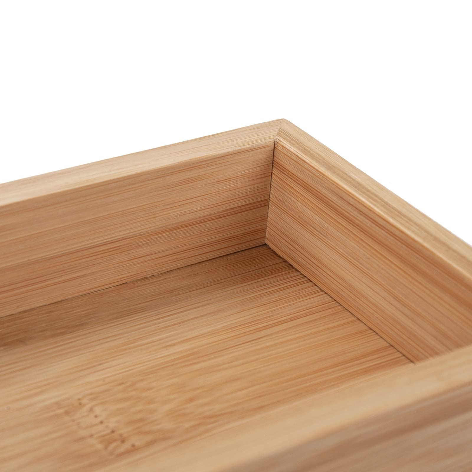 Bamboo Vanity Tray, 11.8 X 4.5 X 1.6 Inch Bathroom Counter Tray, Wood Toilet Tank Tray For Organizing And Home Decor