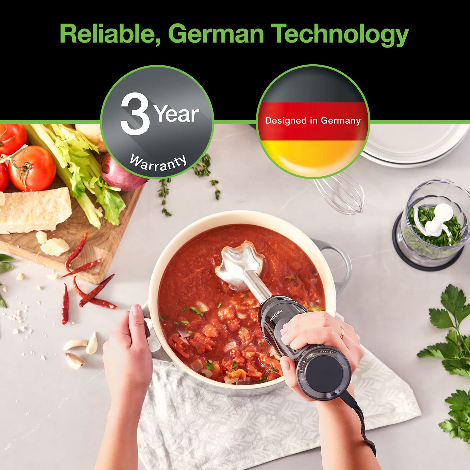 Braun Mq5025 Hand Blender Multiquick Vario, Mq5025, Black