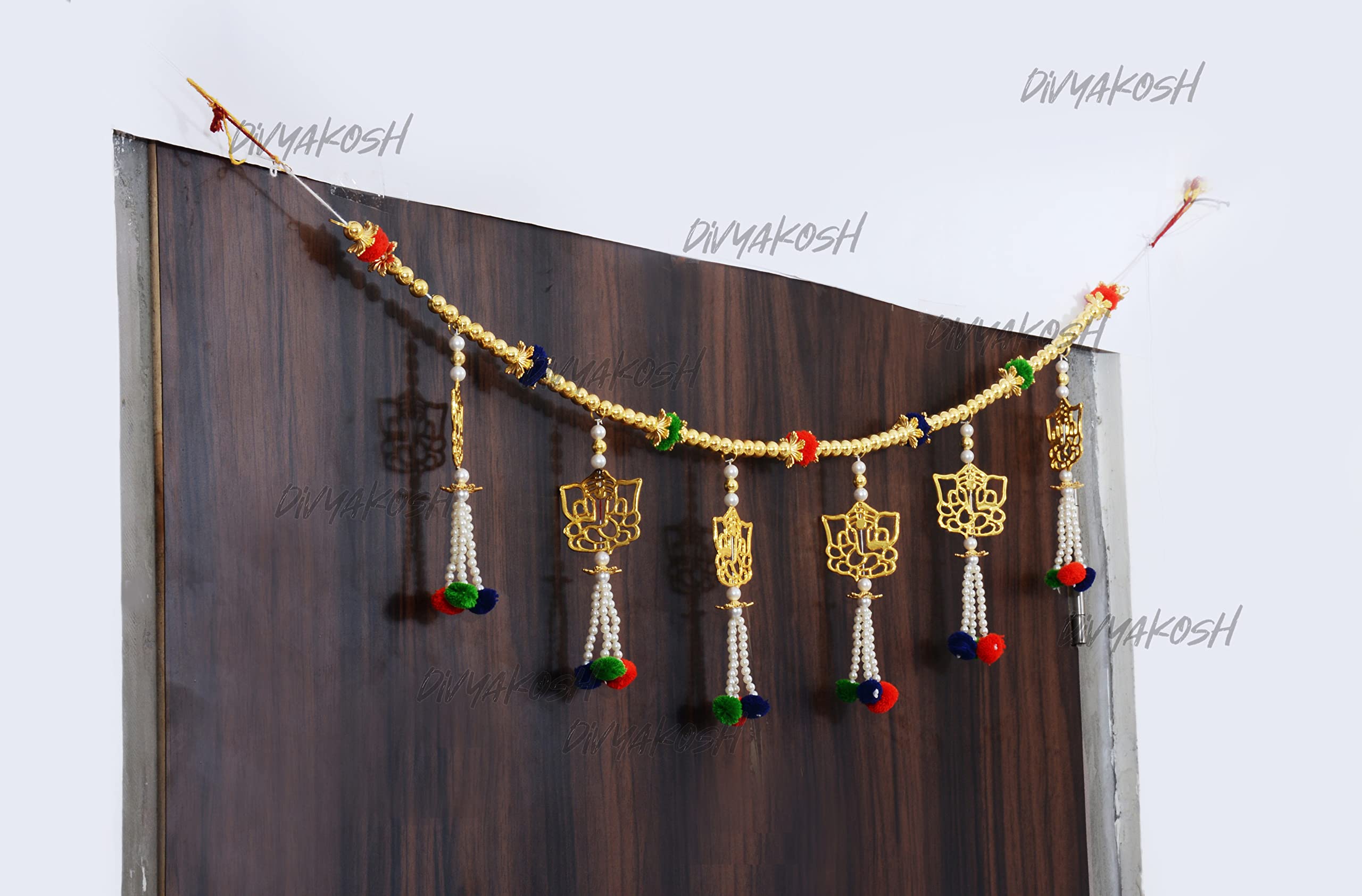 Divyakosh Ganesha Hanging for Door| Bandhanwar for Main Door, Mandir| Thoranam for Pooja Room| Vinayak/Ganpati Bandarwal for Doo
