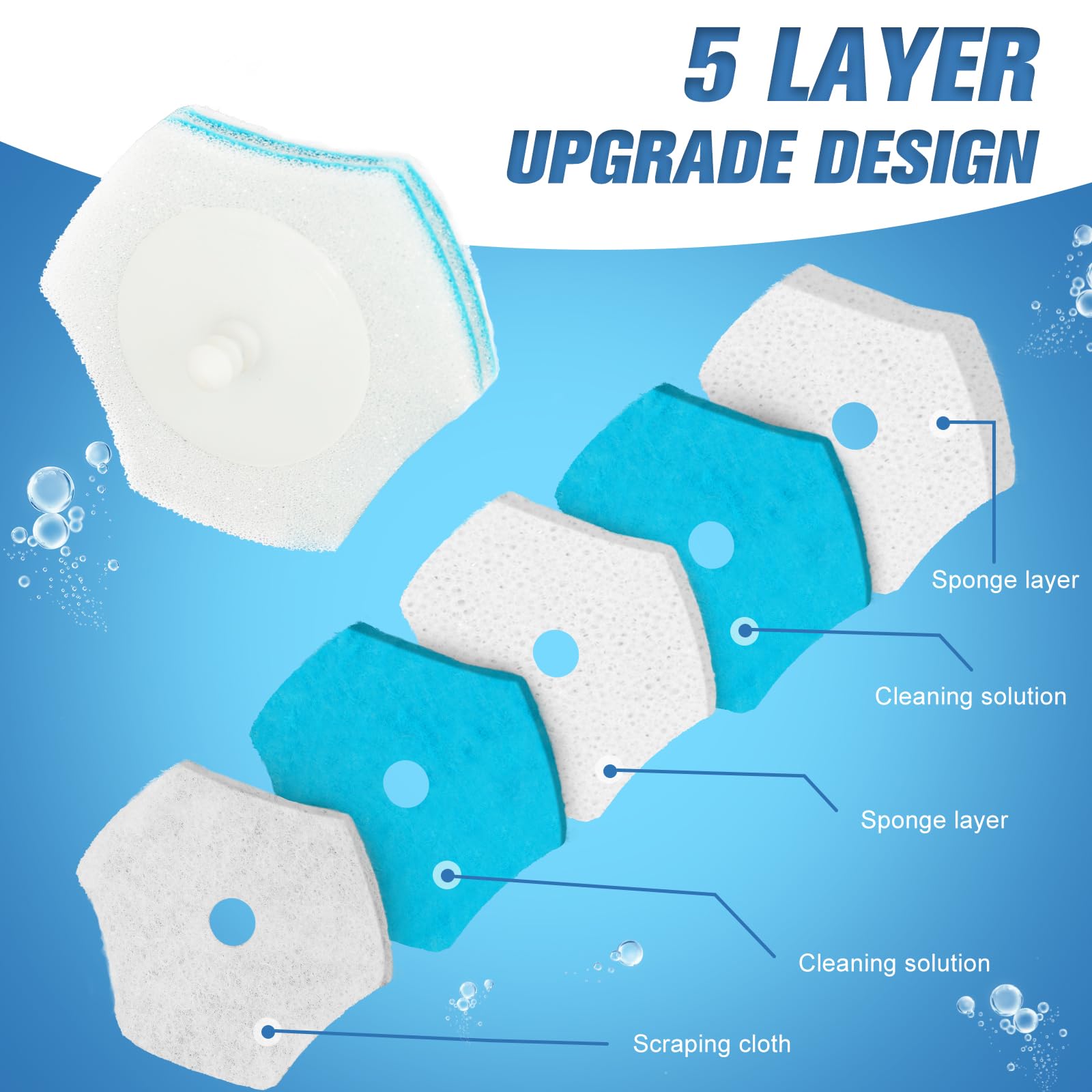 Squish Disposable Toilet Brush With 16 Cleaner Refills, Toilet Bowl Cleaners Brush And Holder, Wall Mounted Toilet Brushes With