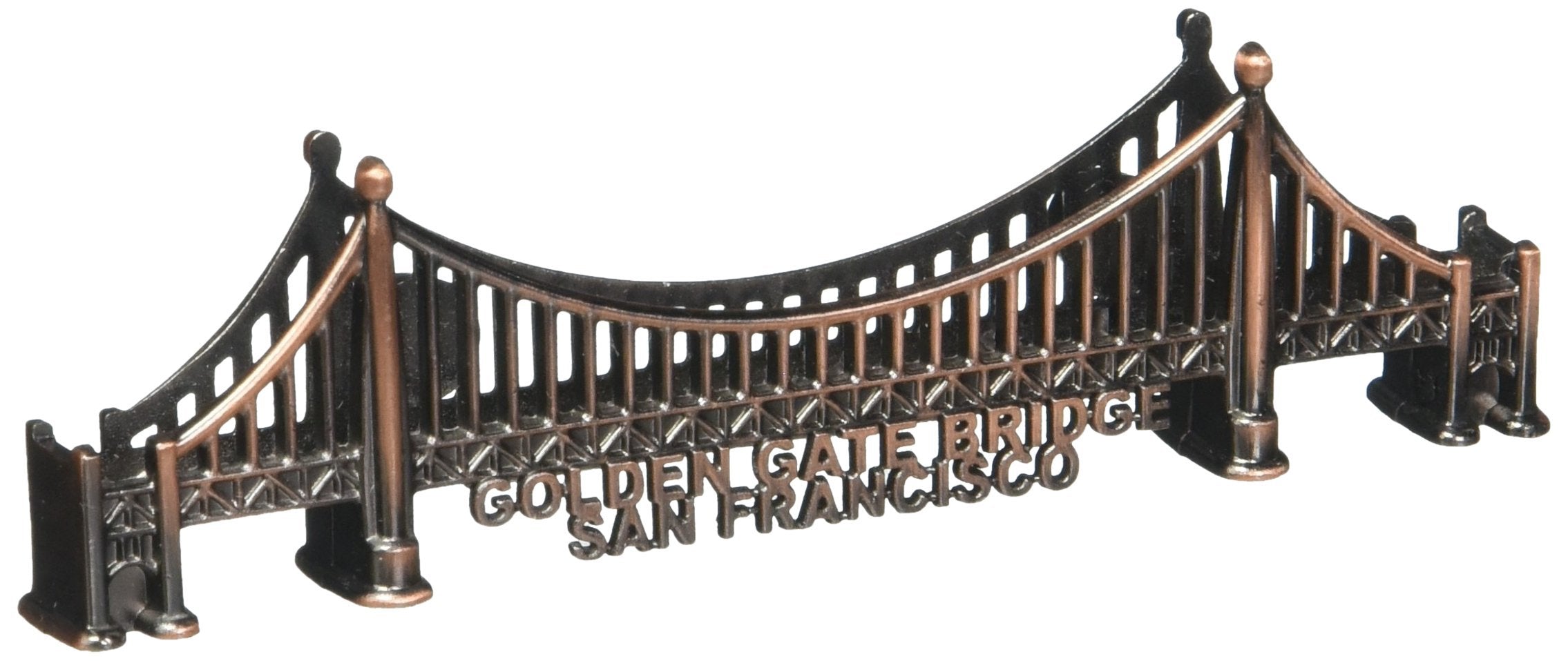 (35 4/4) San Francisco Bronze Golden Gate Bridge Magnet 3.5 Inches Long With Exclusive Ca Bear Magnet
