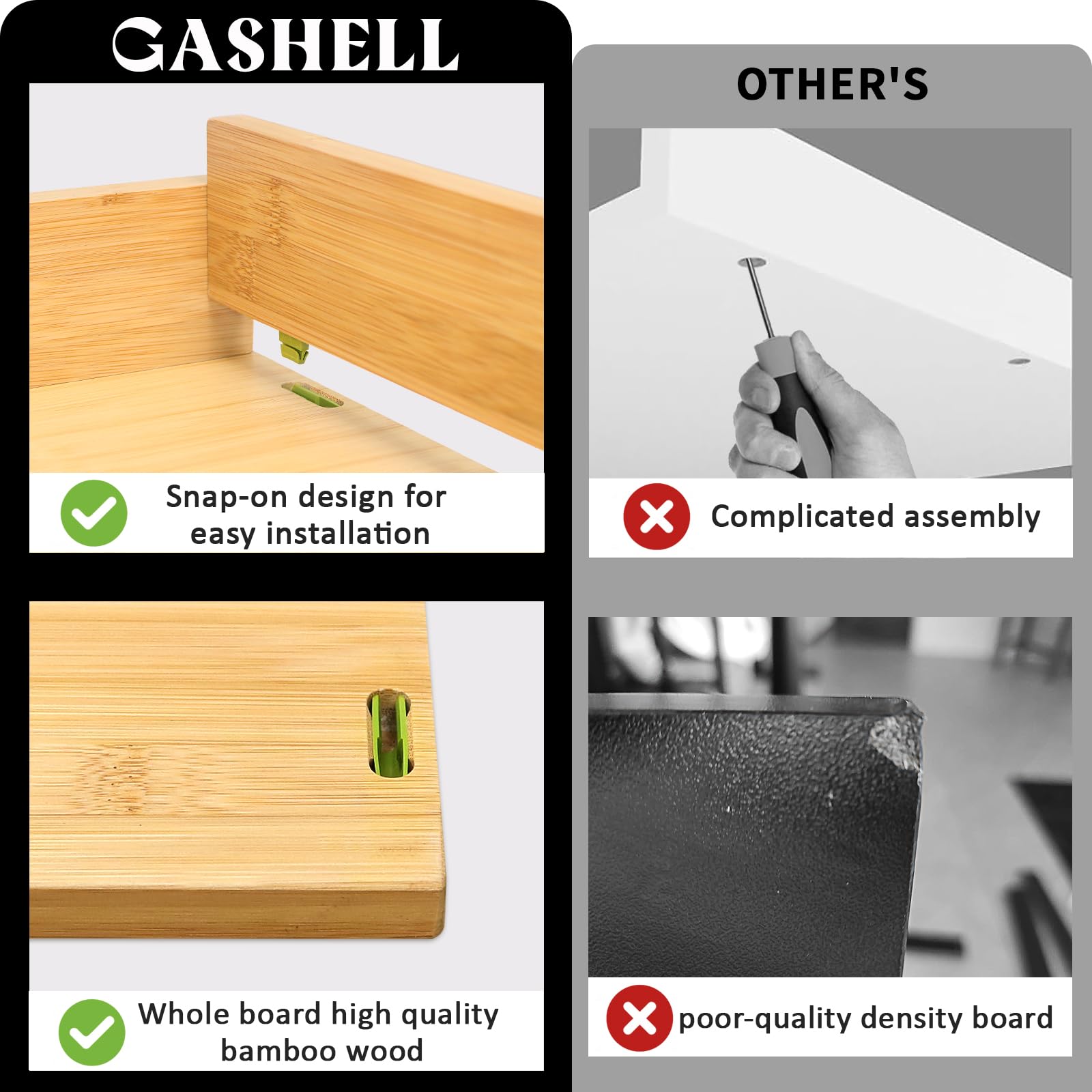Gashell Washer Dryer Countertop, 27.5'' X 54'' Bamboo Washer And Dryer Countertop For Laundry Room Organization(Natural)
