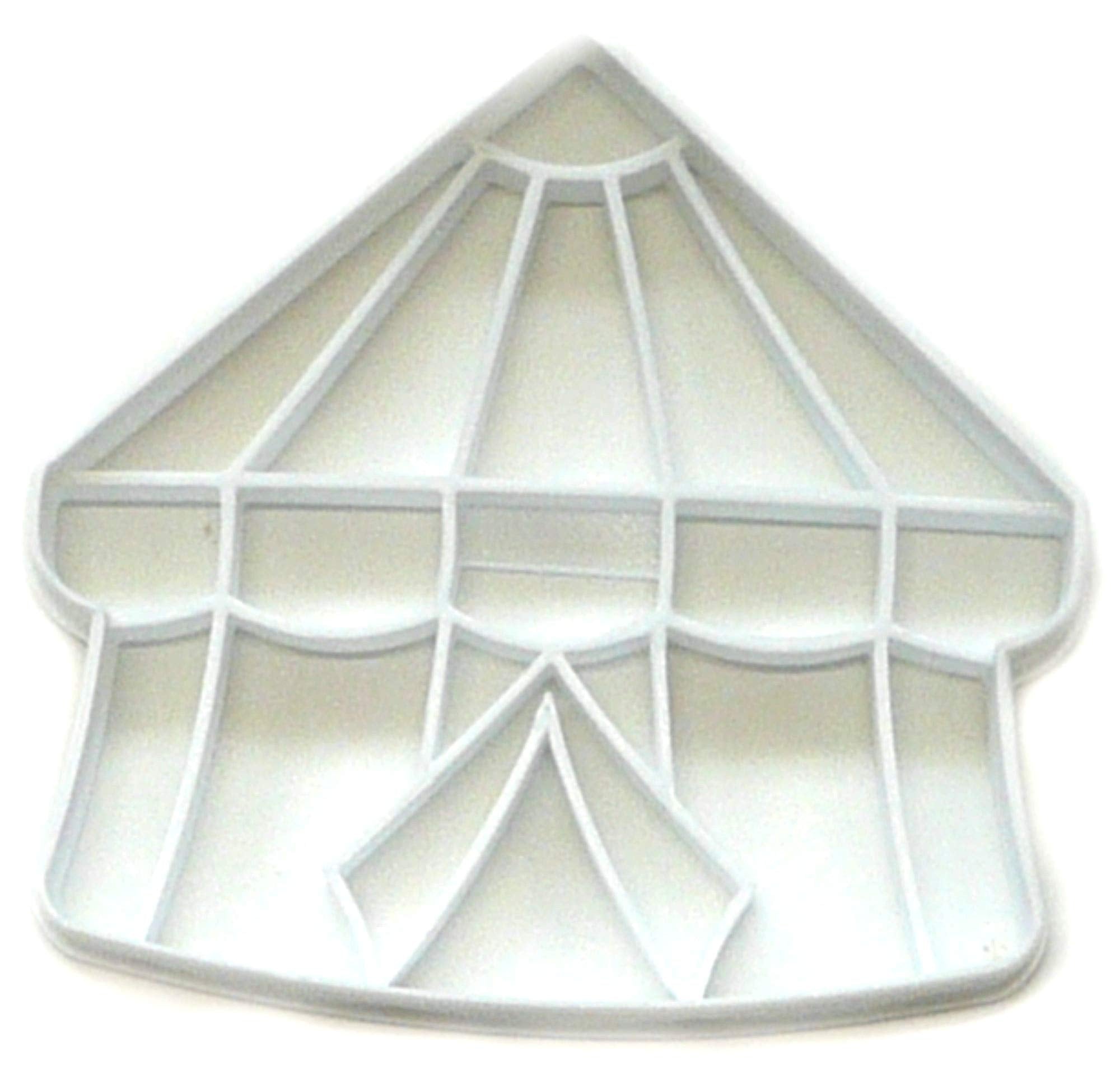 Detailed Circus Tent Carnival Red White Stripes Big Top Striped Cookie Cutter Made In Usa Pr2965