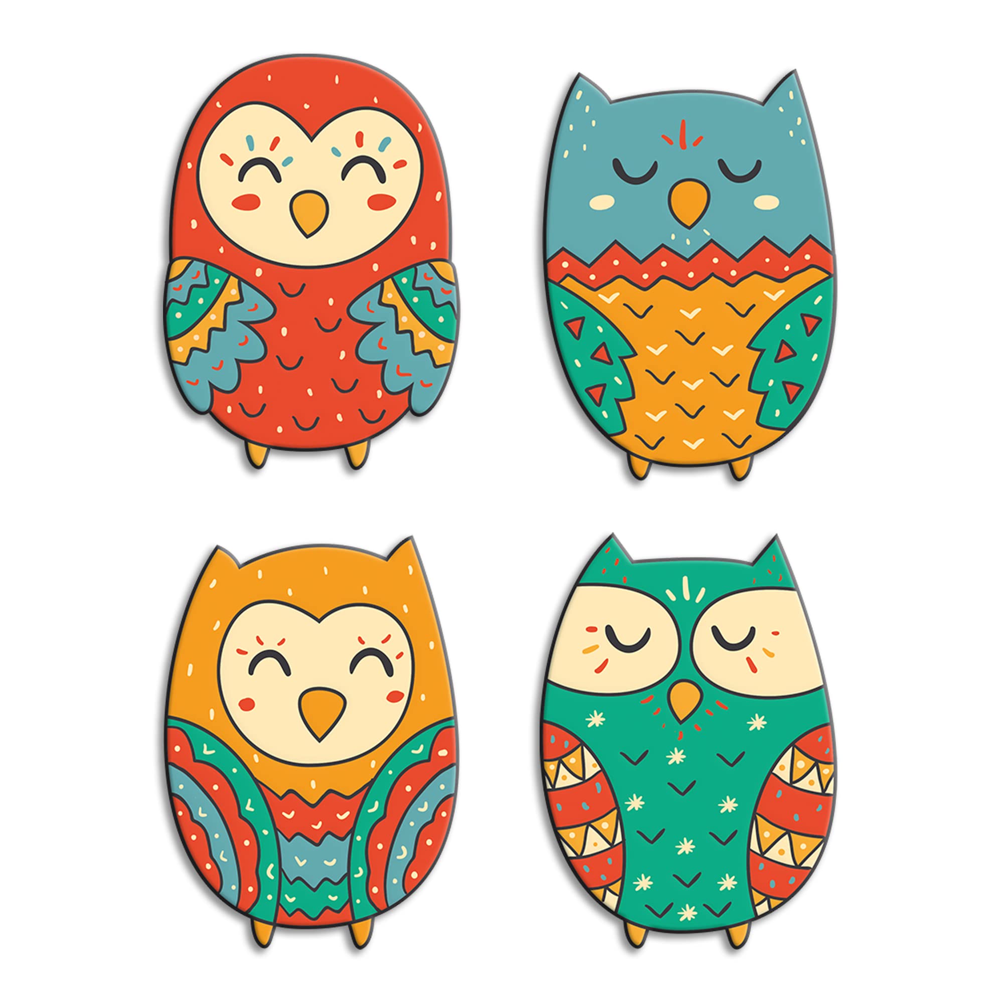 Artvibes Cute Owls Wall and Door Hanging for Home|Gift, Wall Decoration (WH_5201N)-Multicolour