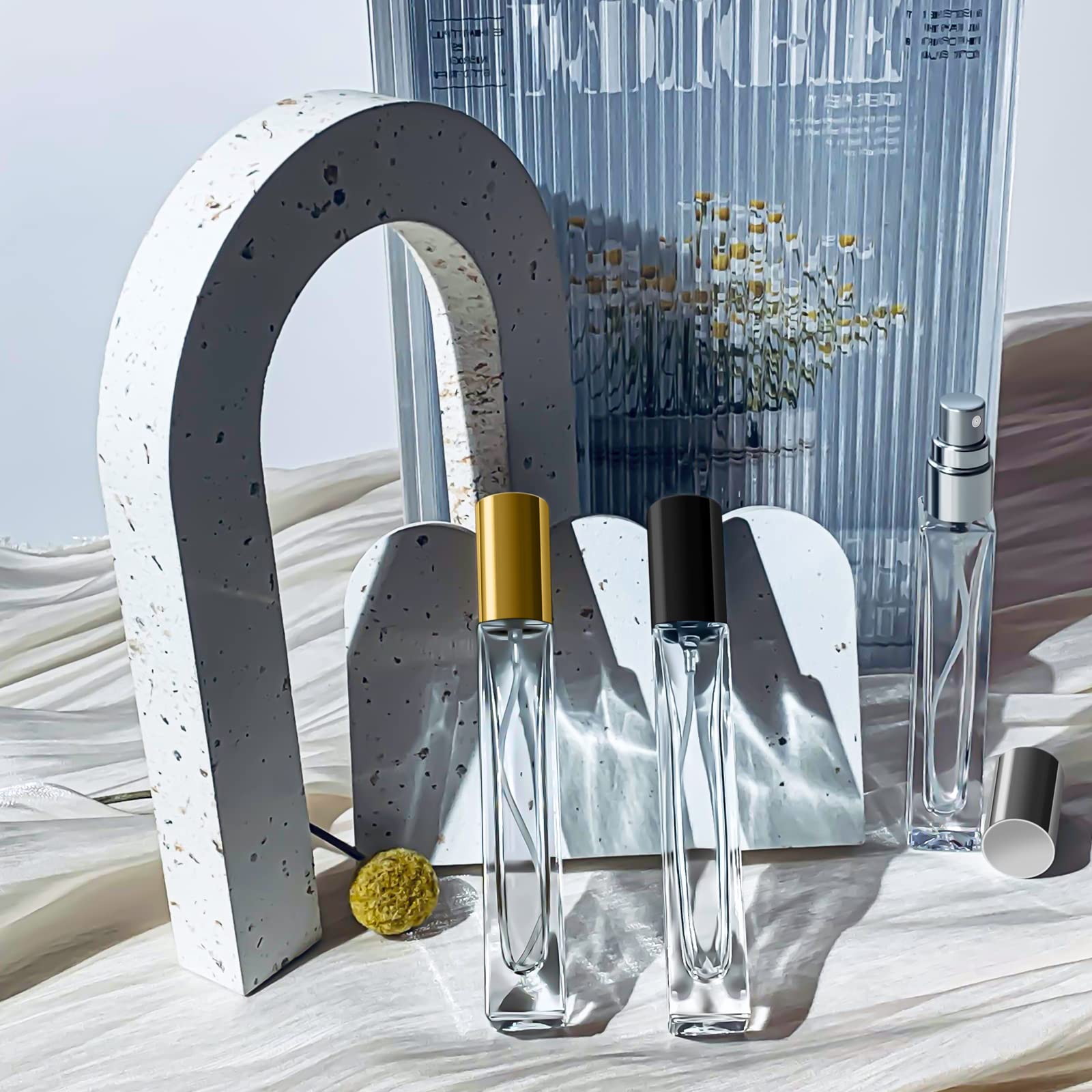 Koibito 10Ml Glass Perfume Atomizer For Men & Women. Refillable Glass Spray Bottle With Aluminum Pump. Portable Fragrance Bottle