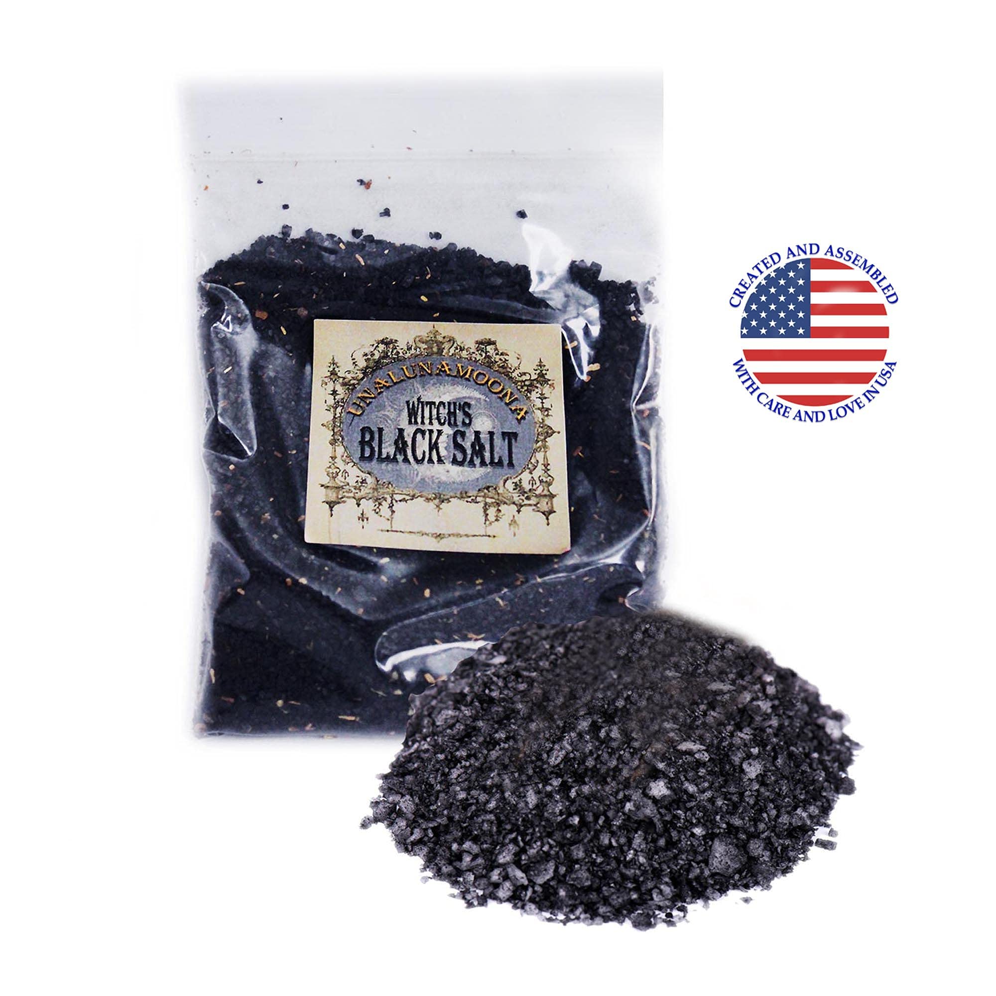 Unalunamoona Wicca Black Salt Refill, Black Salt For Protection, Black Salt Witchcraft, Empath Protection, Witch Salt, Witchcraf