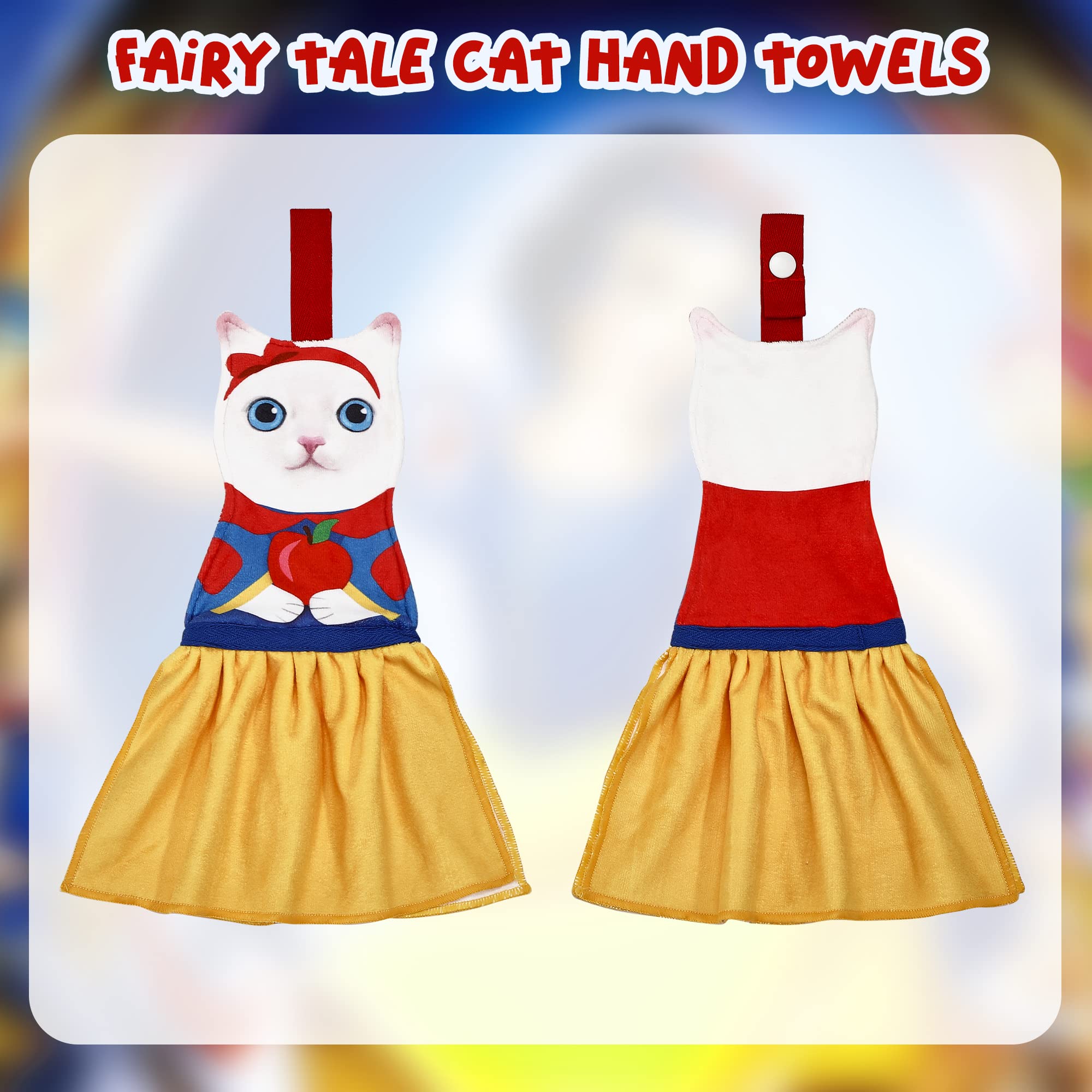 Cat Funny Hand Towels For Bathroom Kitchen - Cute Decorative Cat Decor Hanging Face Towels Super Absorbent Soft- Unique Valentin