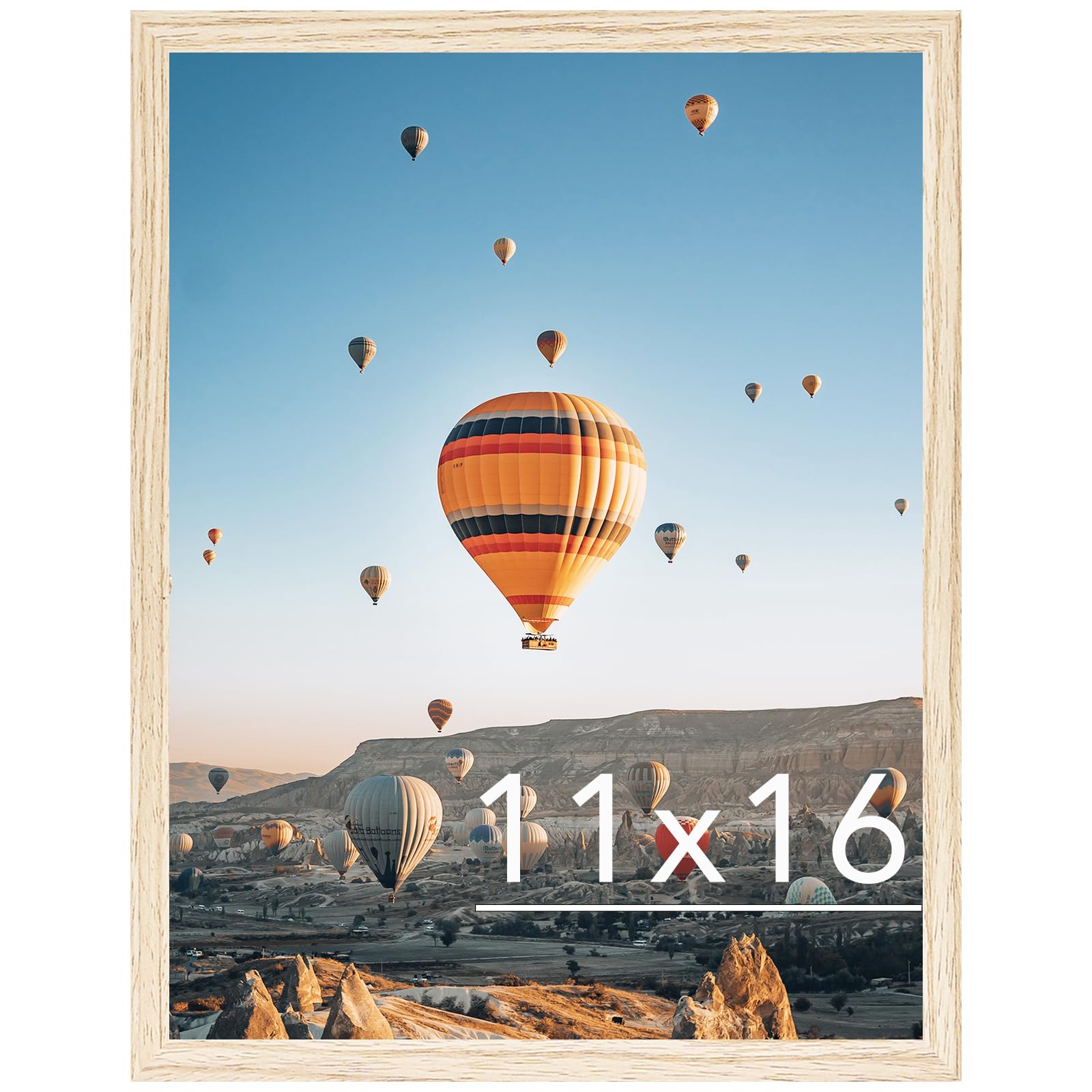 JCJMY 11x16 Picture Frame for Wall Hanging, Wall Mounting Horizontally or Vertically, 11 x 16 Wall Gallery Poster Photo Frame wi