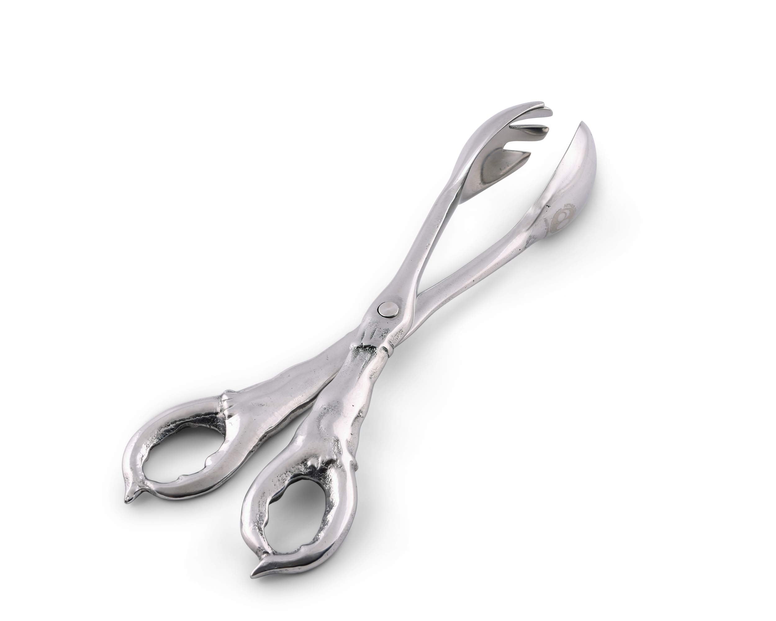 Arthur Court Designs Crab Heavy Duty Aluminum Serving Tong, Polished Salad Servers, Buffet Party Catering Serving Tongs, Durable