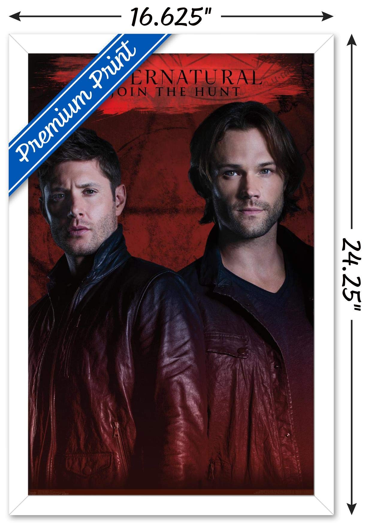 Trends International Supernatural - Red Wall Poster, 14.725'' X 22.375'', White Framed Version