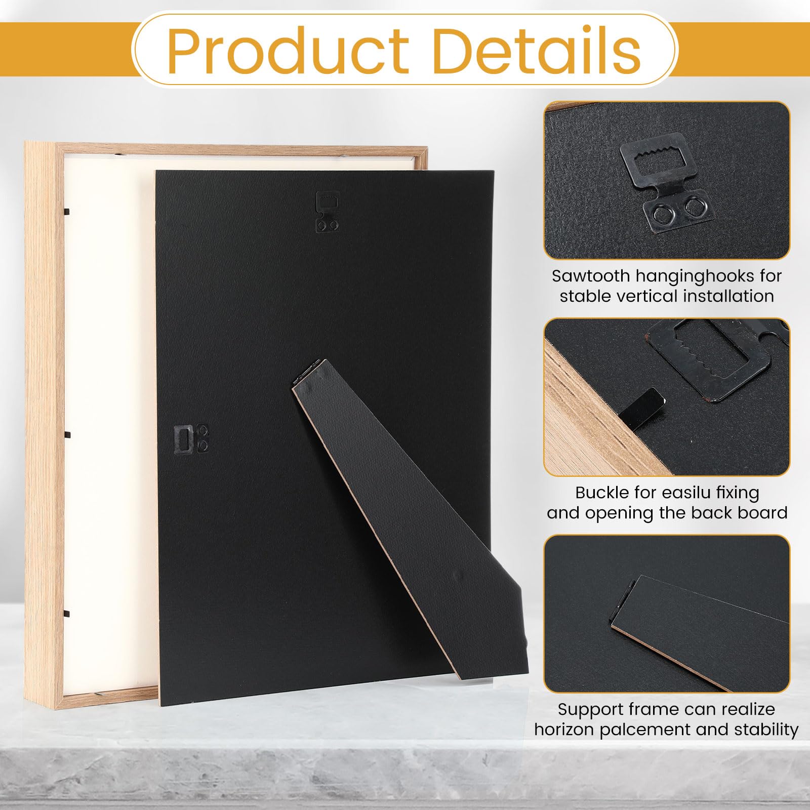 Ripeng 16 Pack Shadow Box Frame Display Case Picture Frame for Wedding Bouquet, Teacher Appreciation Crafts, Photos, Ticket, Chr