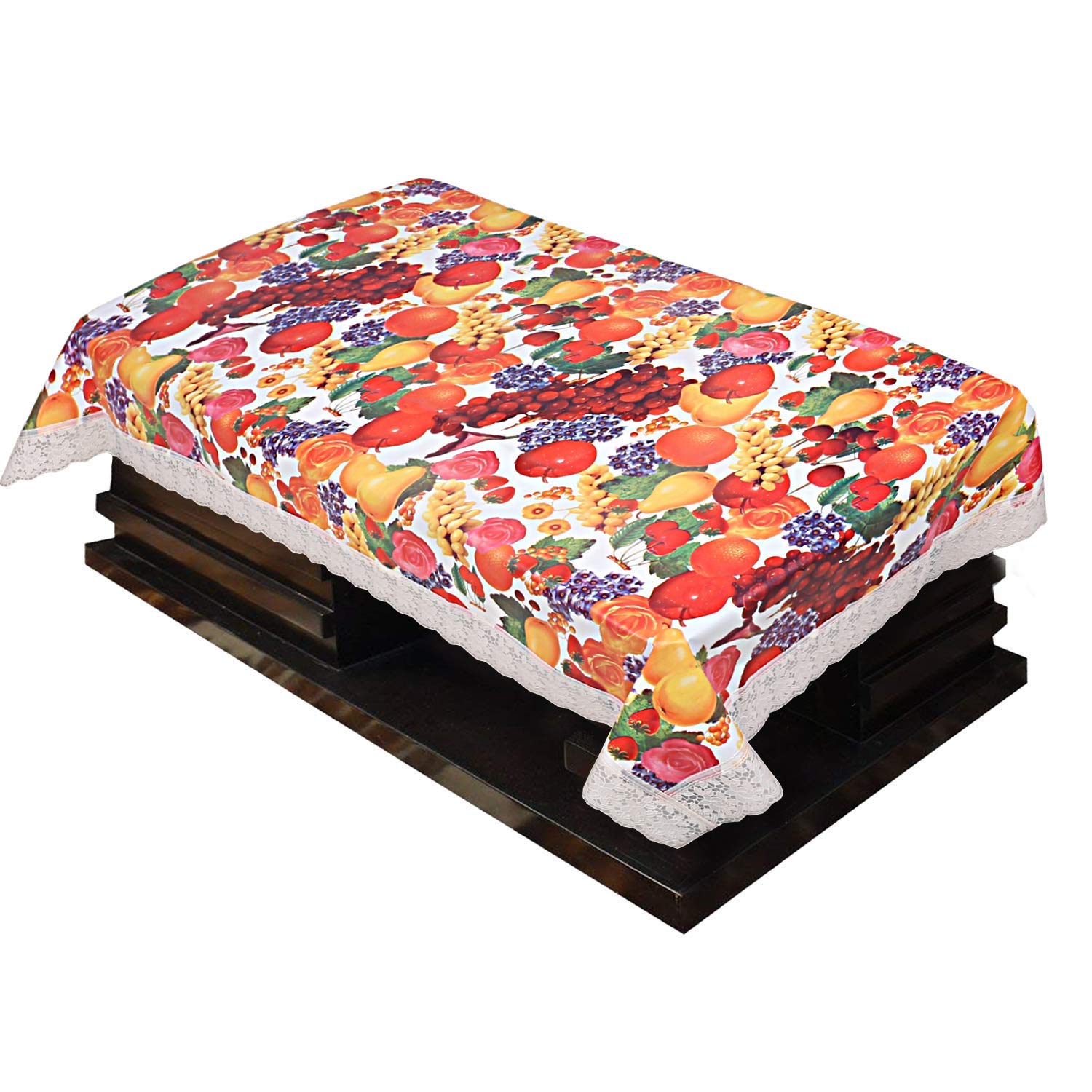 Kuber Industries Fruits Printed Pvc 4 Seater Center Table Cover (Multi), Ctktc13891, Standard