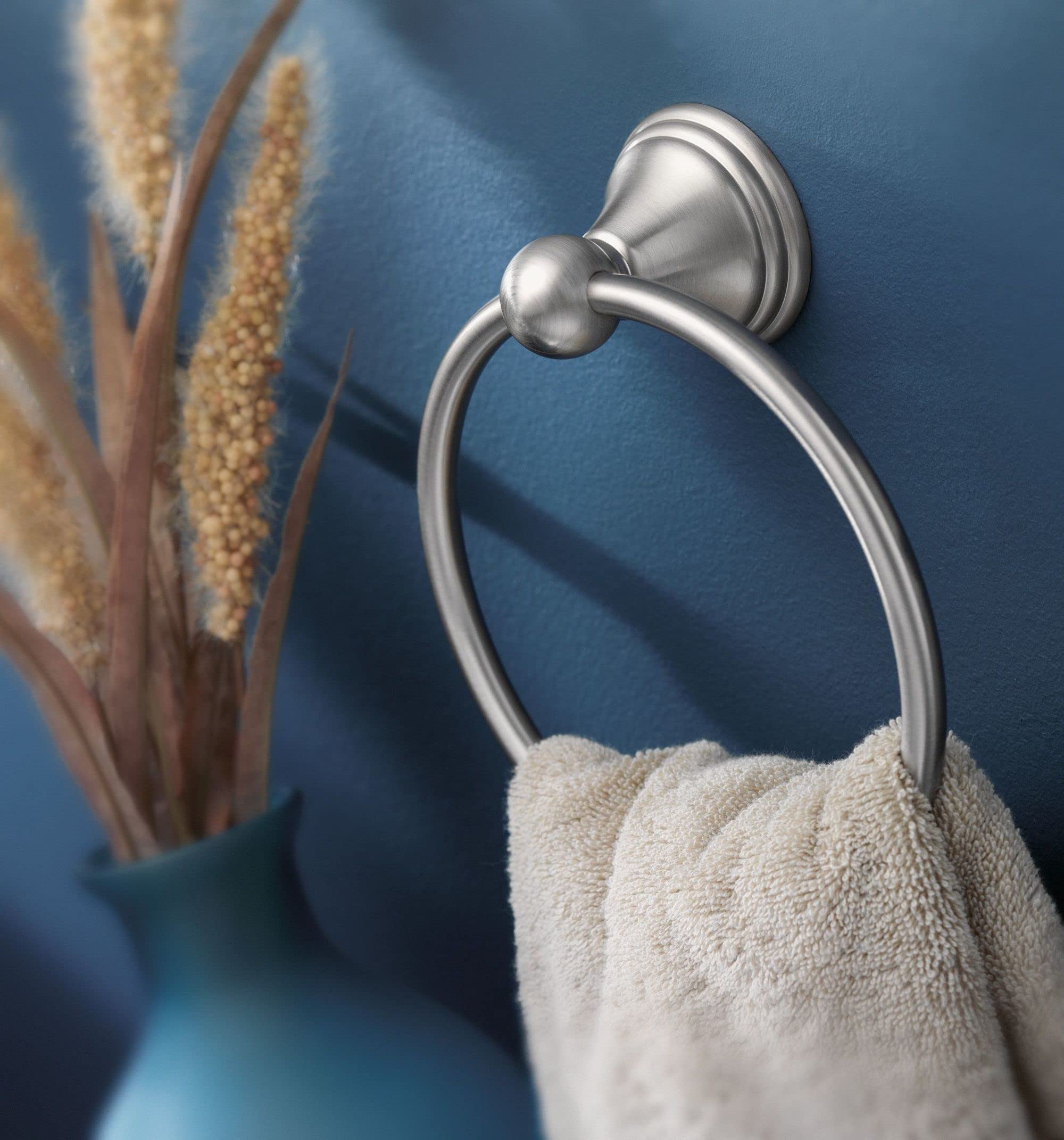 Moen Preston Brushed Nickel Towel Ring Die Cast Zinc