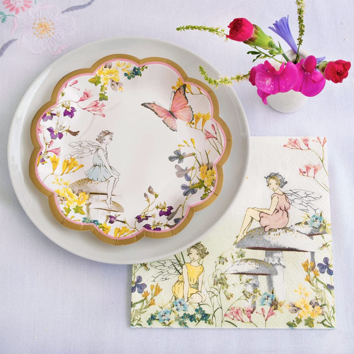 Talking Tables Truly Fairy Paper Plate With Fairy Design For A Tea Party Or Birthday, Multicolor (1)